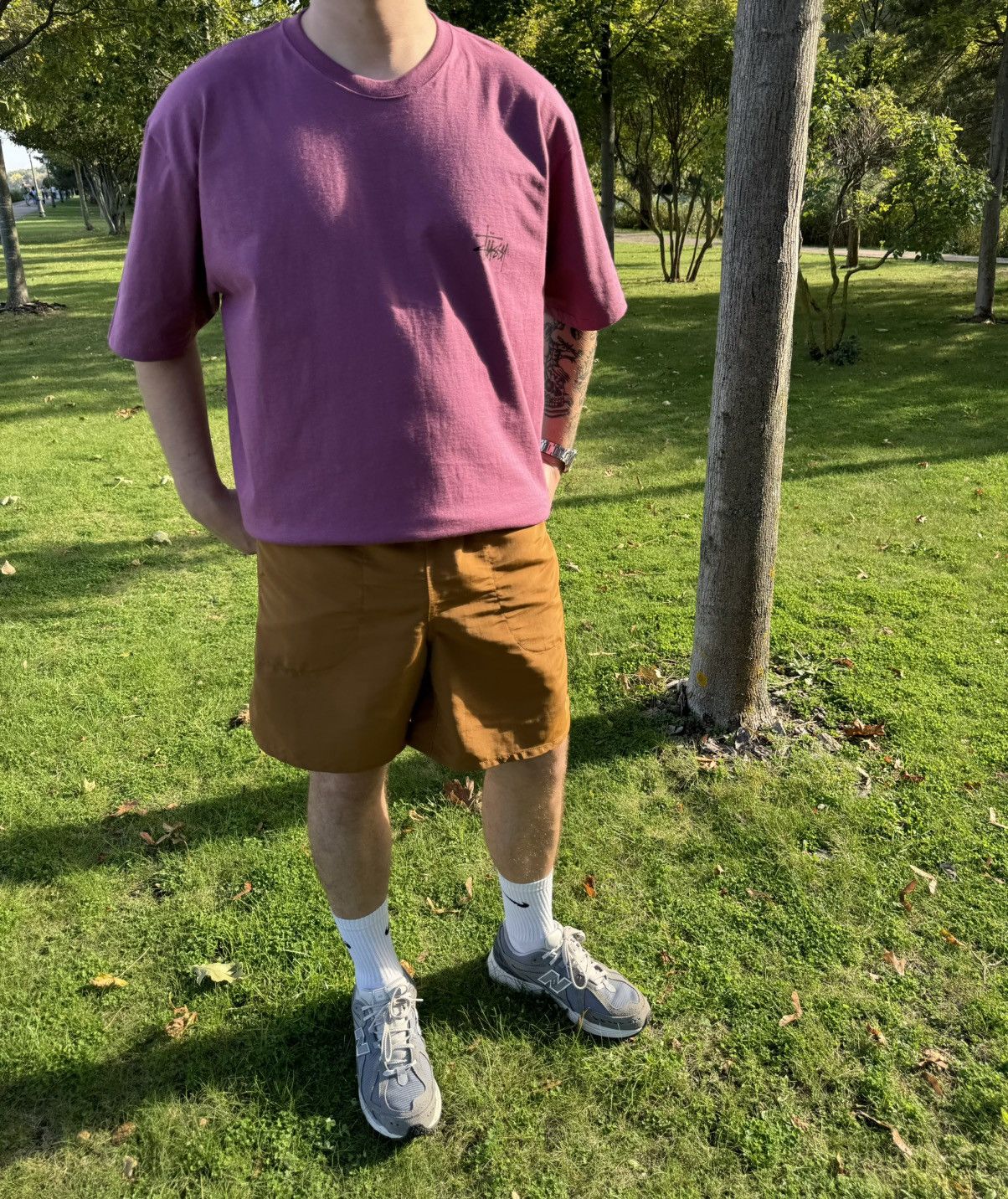 Designer × Hypebeast × Stussy Stussy Basic Berry T-shirt Size US XL / EU 56 / 4 - 4 Thumbnail