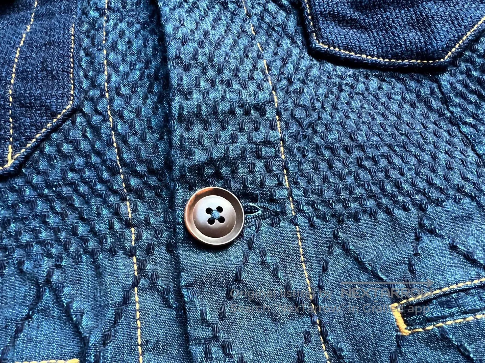 Japanese Brand Unique Graph Zero Coat with Mixed Materials. Size US M / EU 48-50 / 2 - 5 Thumbnail