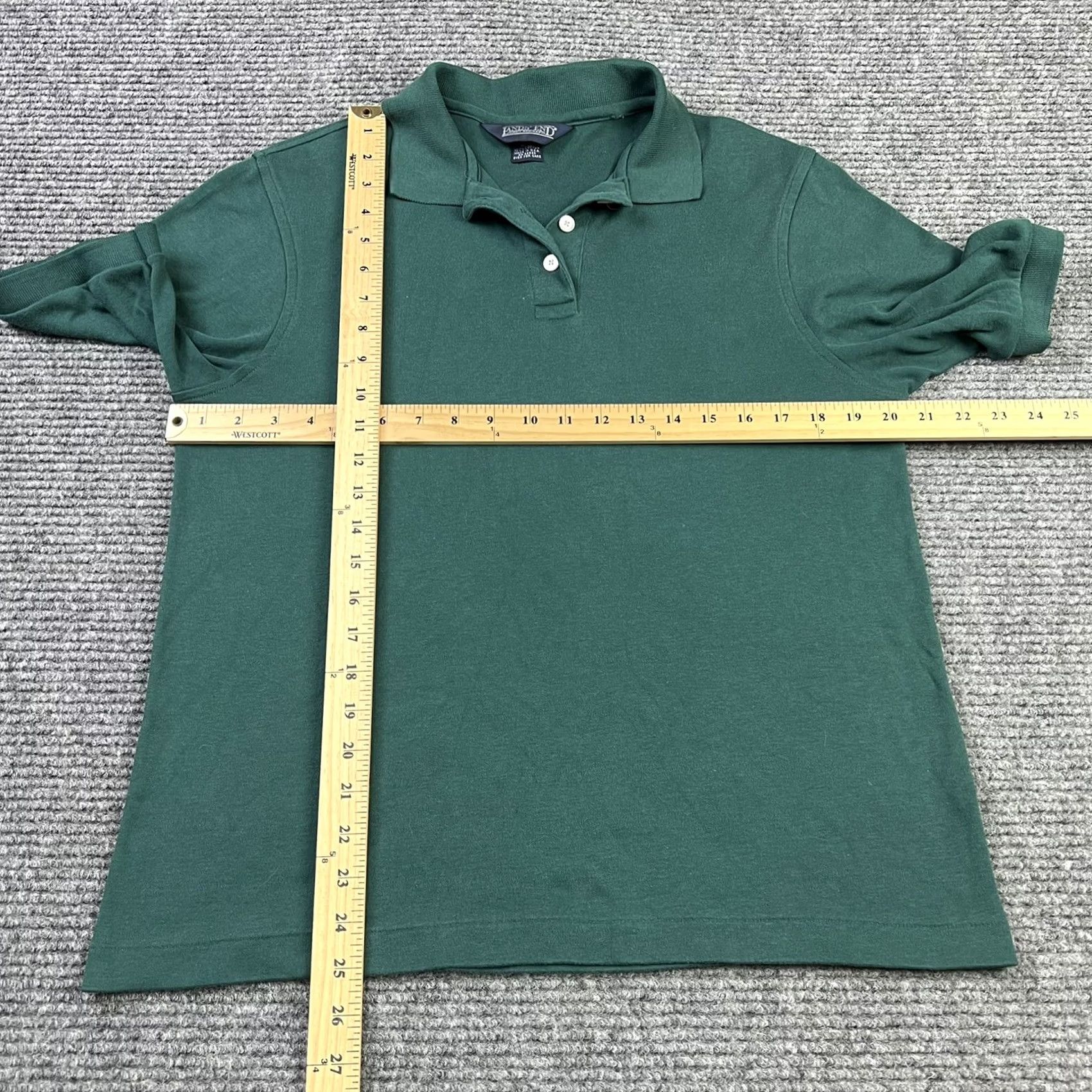 Lands' End VINTAGE Lands' End Polo Shirt Women's M Short Sleeve Green USA Polo Shirt Size M / US 6-8 / IT 42-44 - 4 Thumbnail