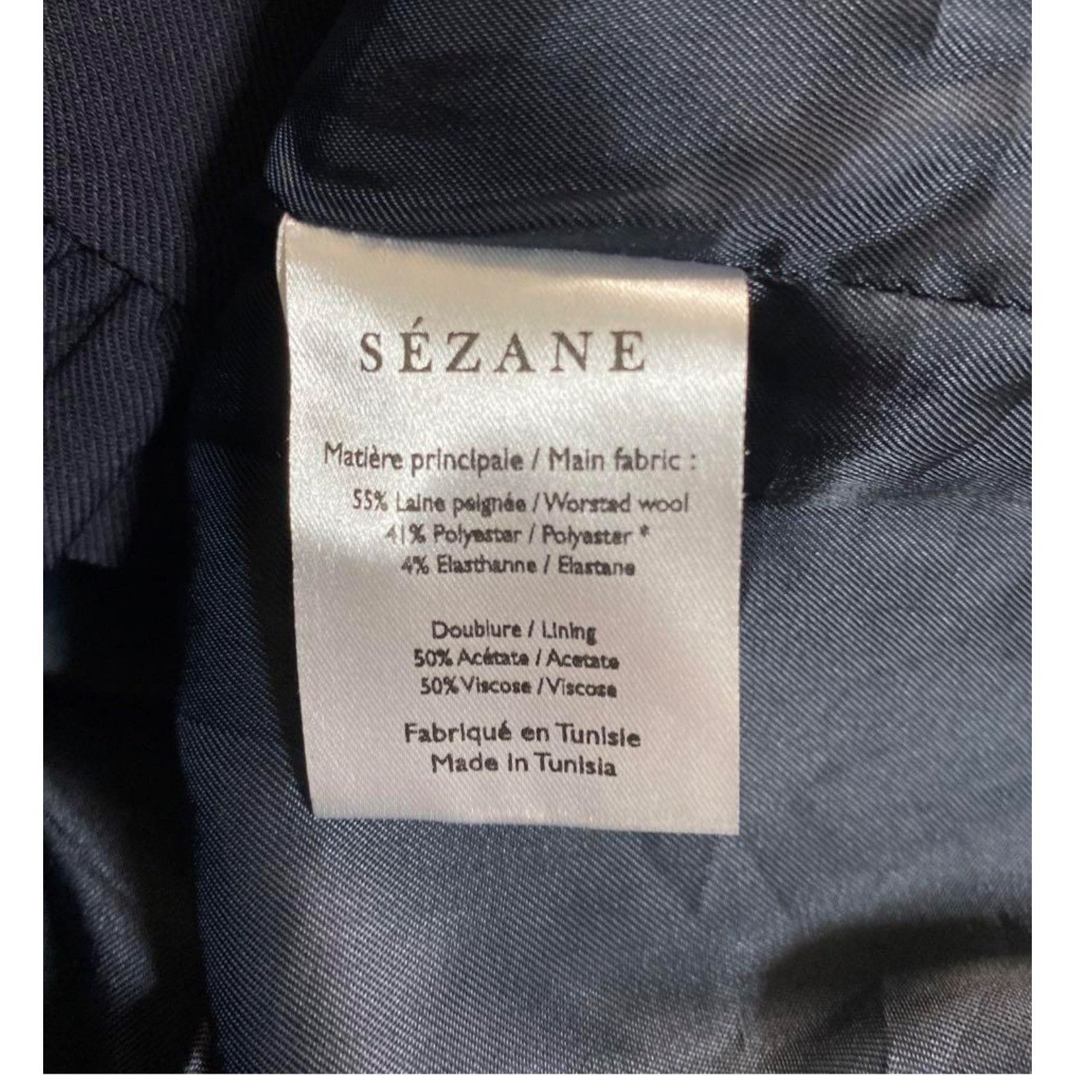 Sezane Sezane Hugo wool Jacket blue navy Marine SZm bust36.5 Size S / US 4 / IT 40 - 5 Thumbnail