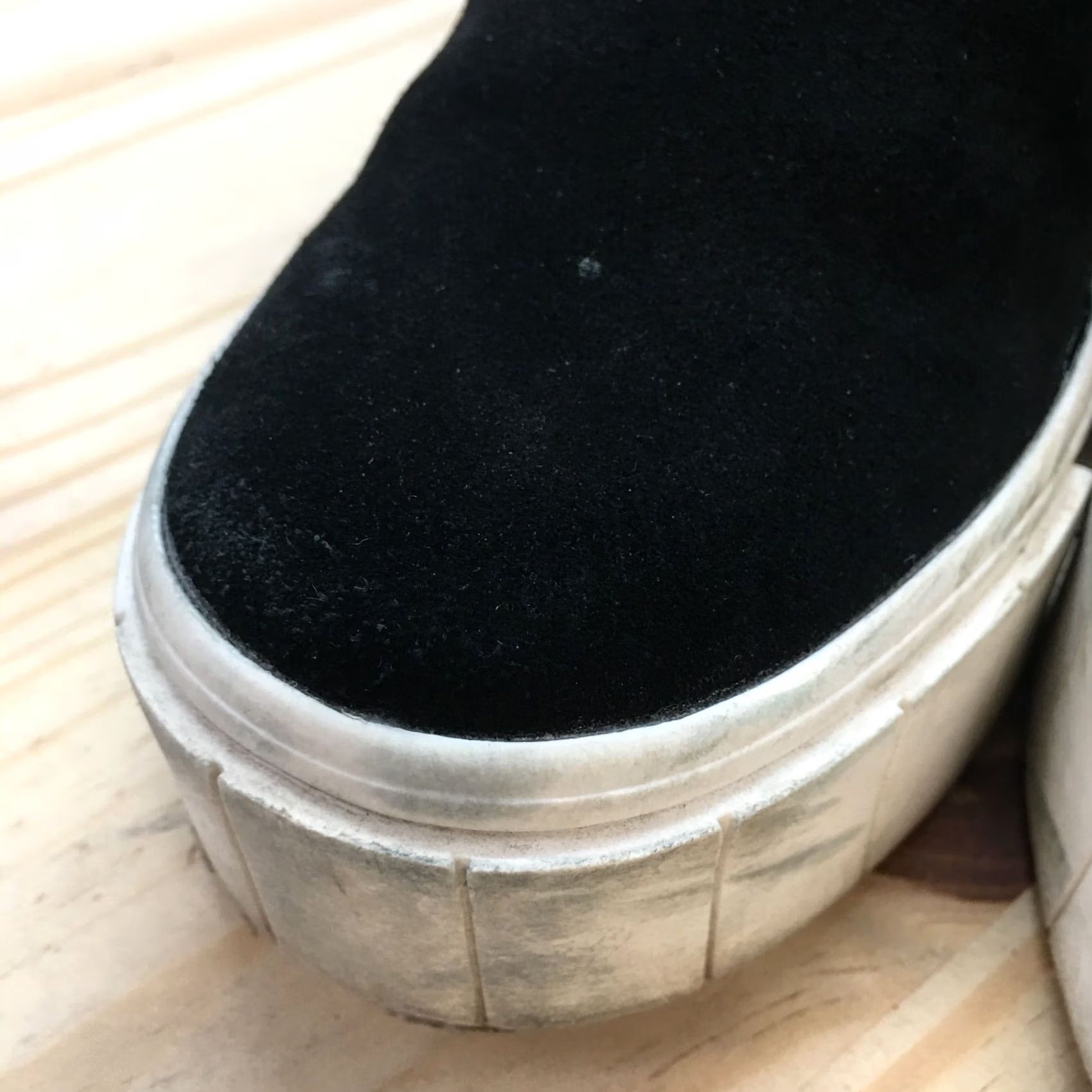 Dolce Vita Dolce Vita Sneaker Womens 7M Black Gray Zanza Slip On Casual Faux Fur Suede - Size 7/4.5 EU Size US 7 / IT 37 - 7 Thumbnail