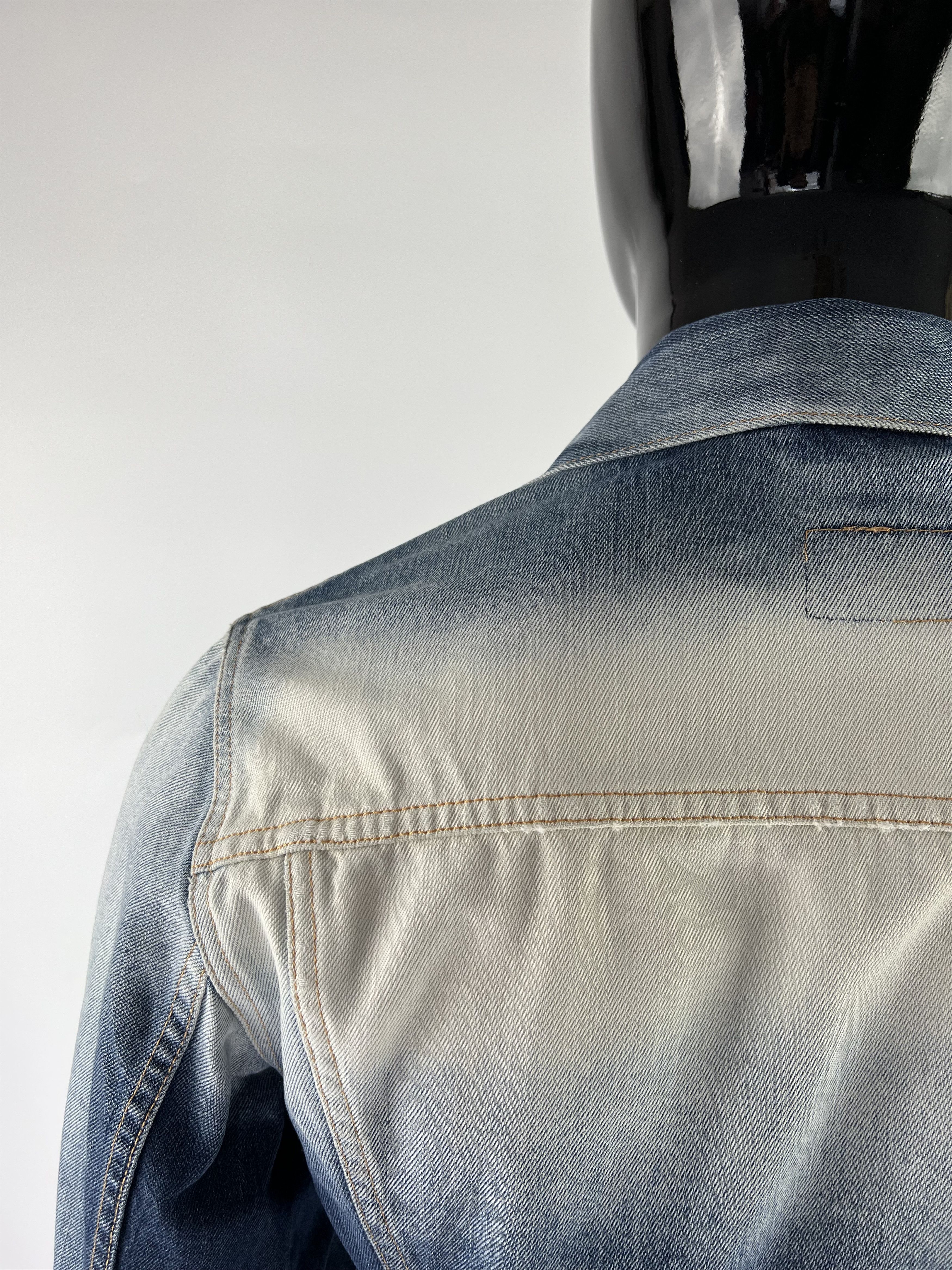 Levi's Levis Men's Blue White Distressed Denim Jacket Size L Size US L / EU 52-54 / 3 - 6 Thumbnail