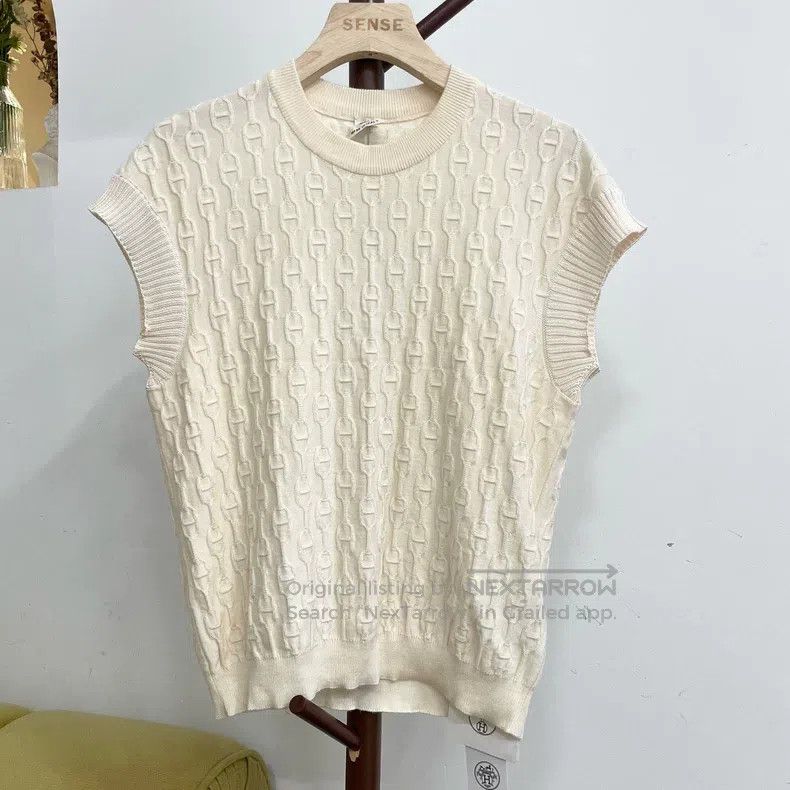 Hermes Hermes Cashmere and goat cashmere mixed knit vest with ful Size XS / US 0-2 / IT 36-38 - 1 Thumbnail
