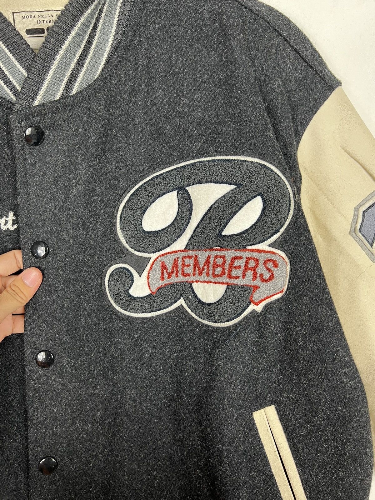 Fila 🔥 VINTAGE FILA STADIUM VARSITY BOMBER JACKET Size US L / EU 52-54 / 3 - 14 Thumbnail