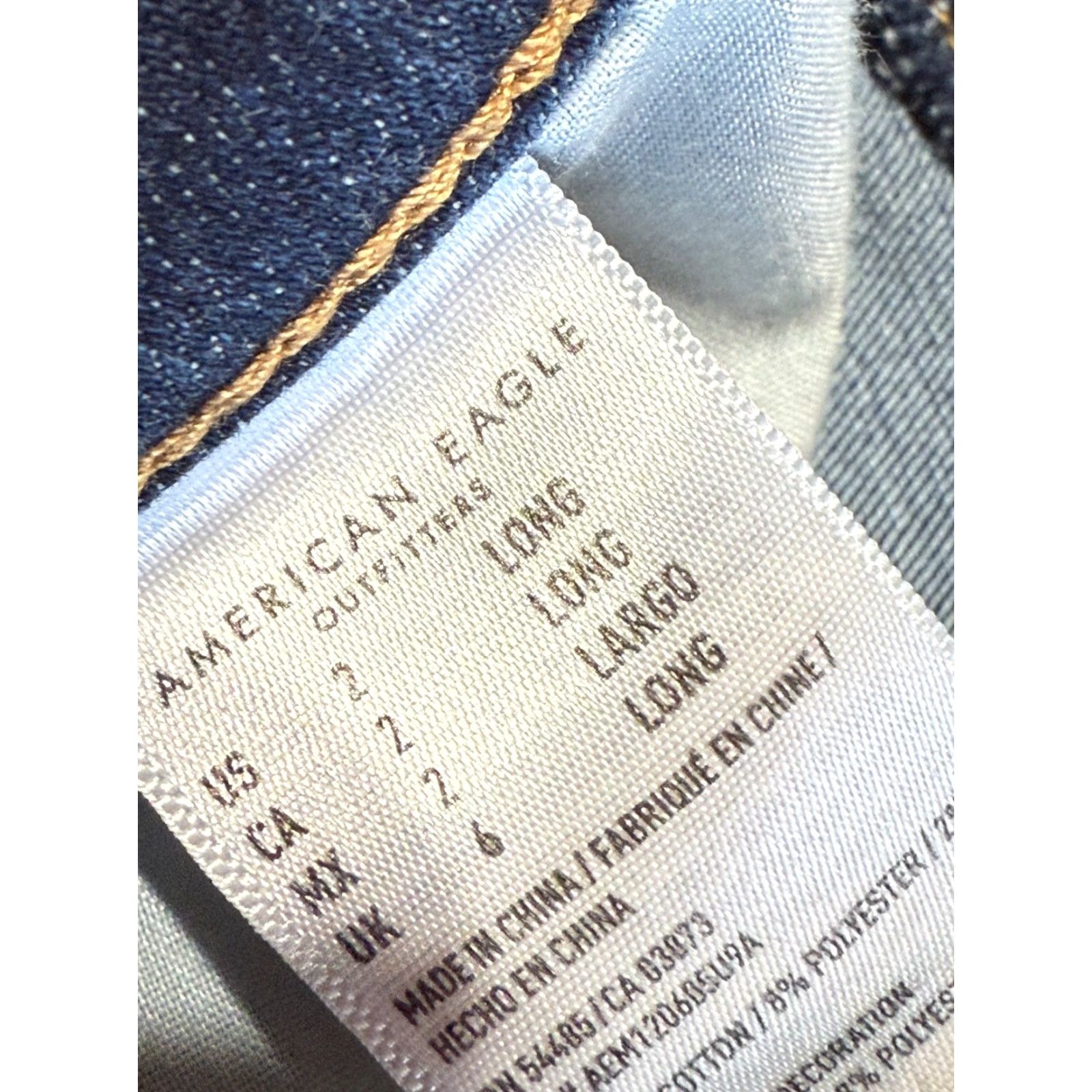 American Eagle Outfitters American Eagle Women's Jeans Size 2 Tall Blue Denim Jegging Long High Rise TALL Womens Jeans Size 26" / US 2 / IT 38 - 6 Thumbnail
