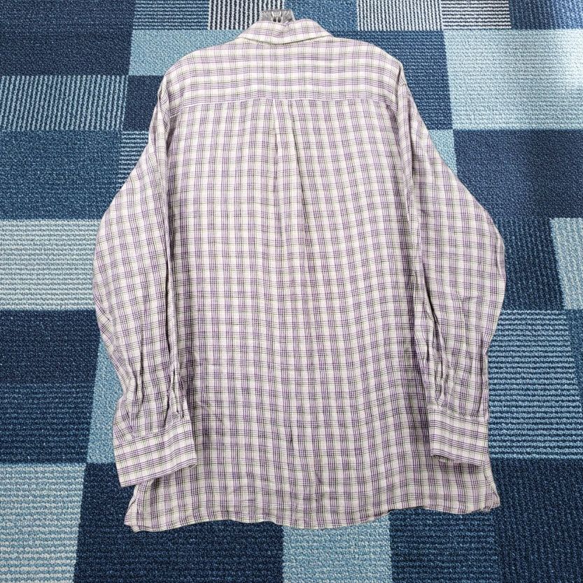 Peter Millar Peter Millar Button-Up Shirt Mens L Gray Plaid Linen Long Sleeve Collared Button-Up Mens Shirt Gray Linen Pl ai d Long Sleeve Collared Size US L / EU 52-54 / 3 - 1 Thumbnail