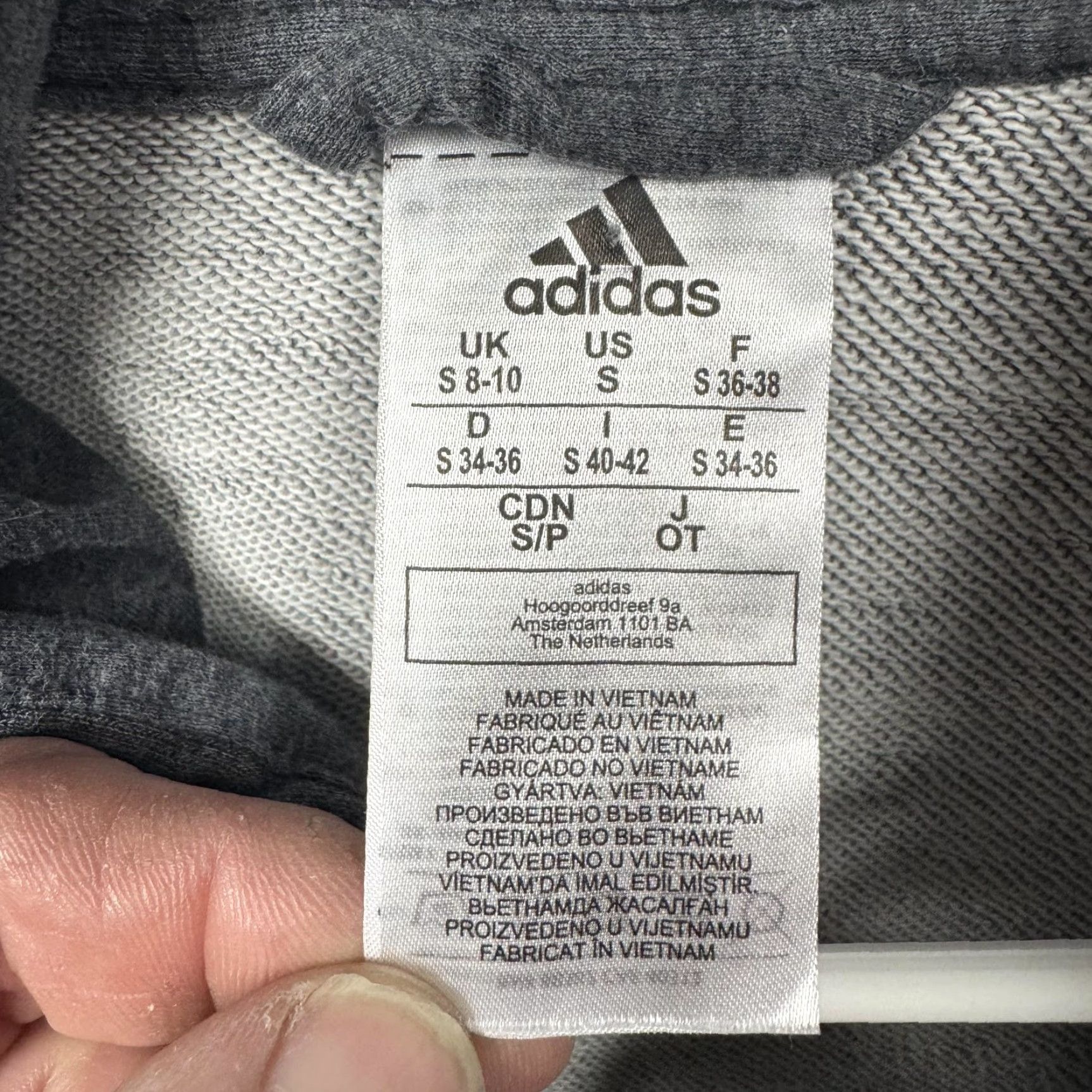Adidas Adidas Hoodie Womens Small Gray Full Zip Sweatshirt Logo H07750 Size S / US 4 / IT 40 - 5 Thumbnail