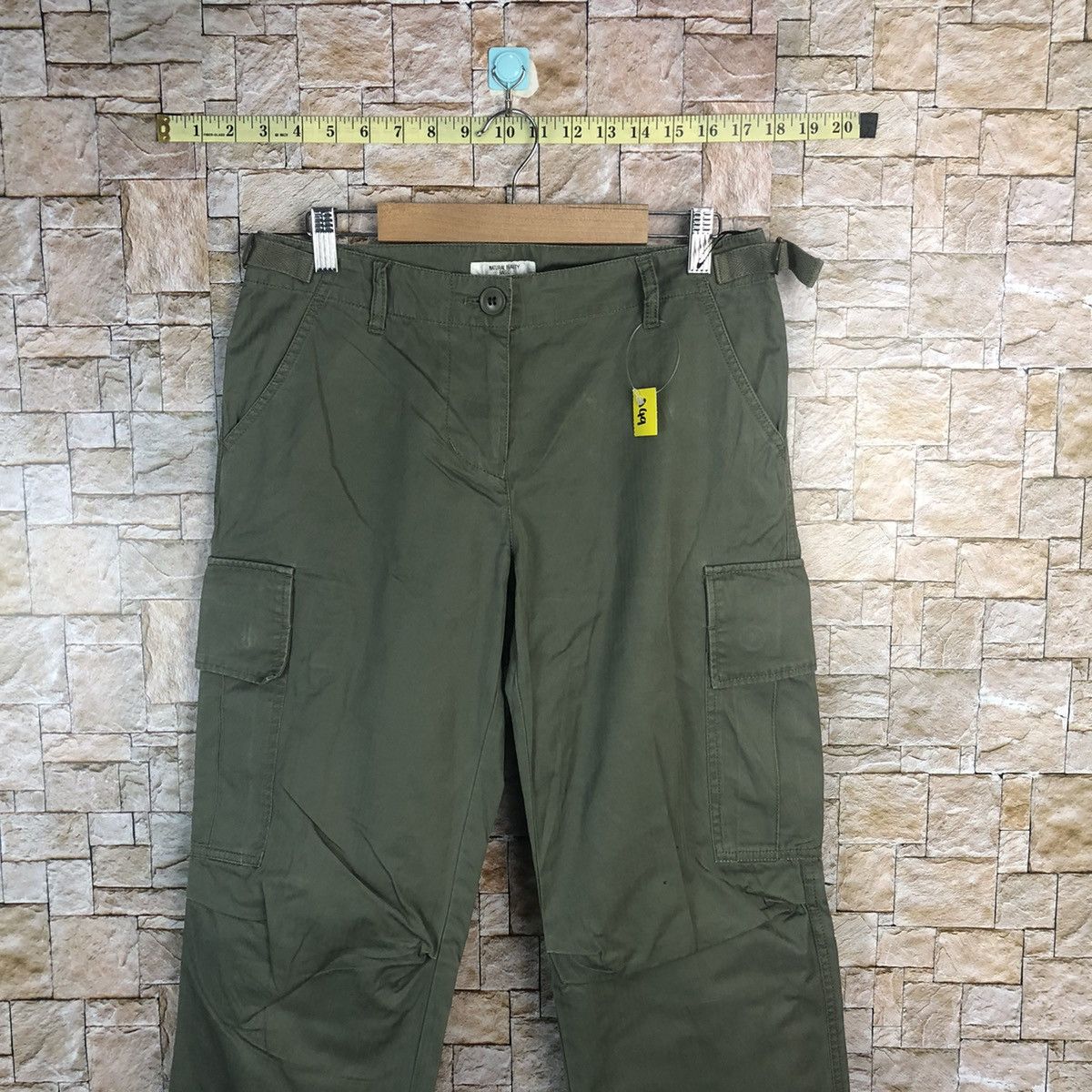 Japanese Brand Natural Beauty Basic Green Cargo Multipocket Pants #A49 Size US 28 / EU 44 - 2 Thumbnail