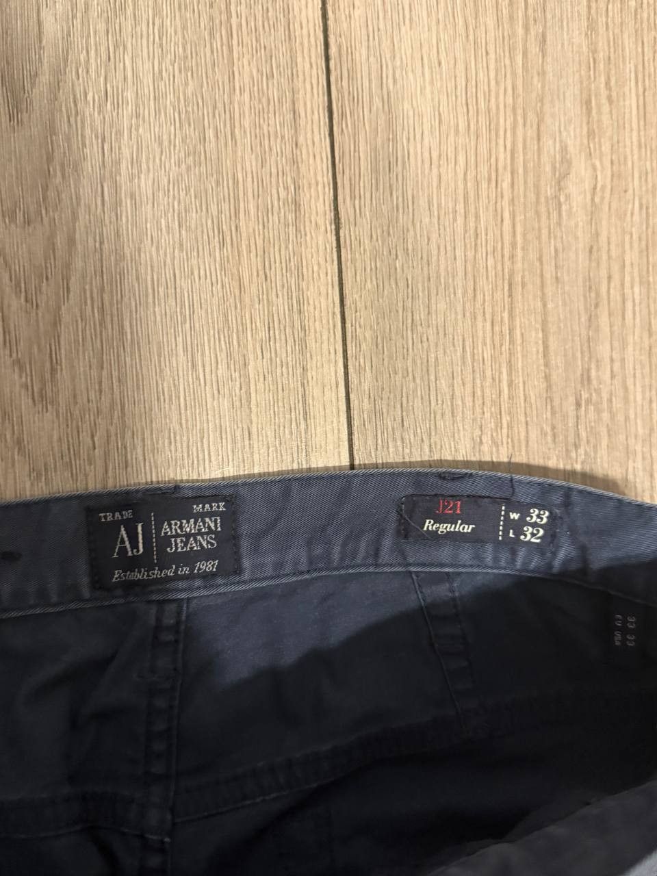 Armani Armani Jeans Mens Dress Pants 33x32 Blue Metal Logo Size US 33 - 3 Thumbnail