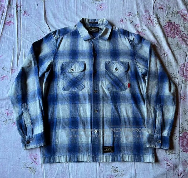Wtaps Wtaps Blue and white flannel shirt Size US M / EU 48-50 / 2 - 3 Thumbnail