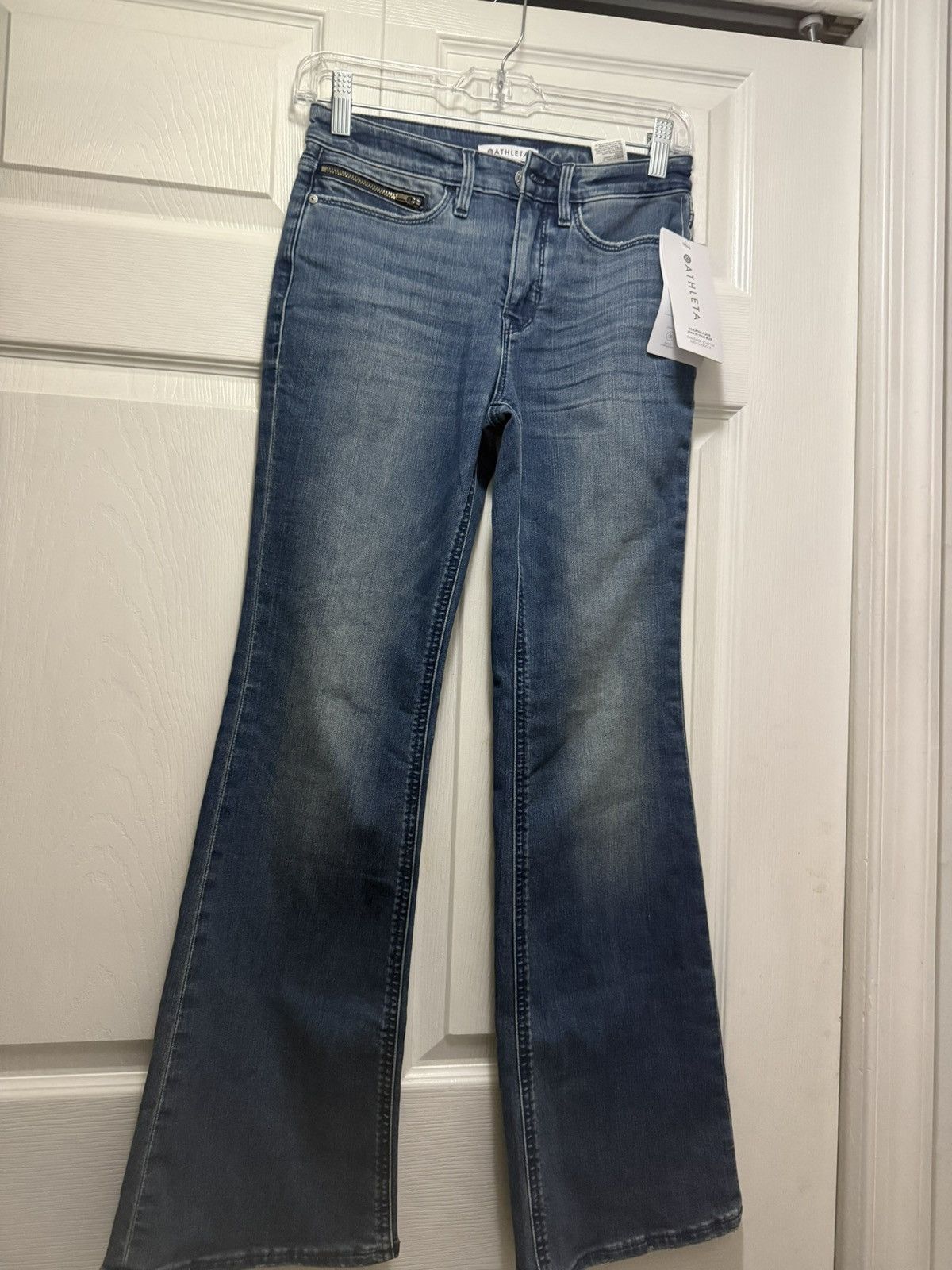 Athleta Athleta Sculptek Flare Jean True Blue New with tags Size 26" / US 2 / IT 38 - 3 Thumbnail