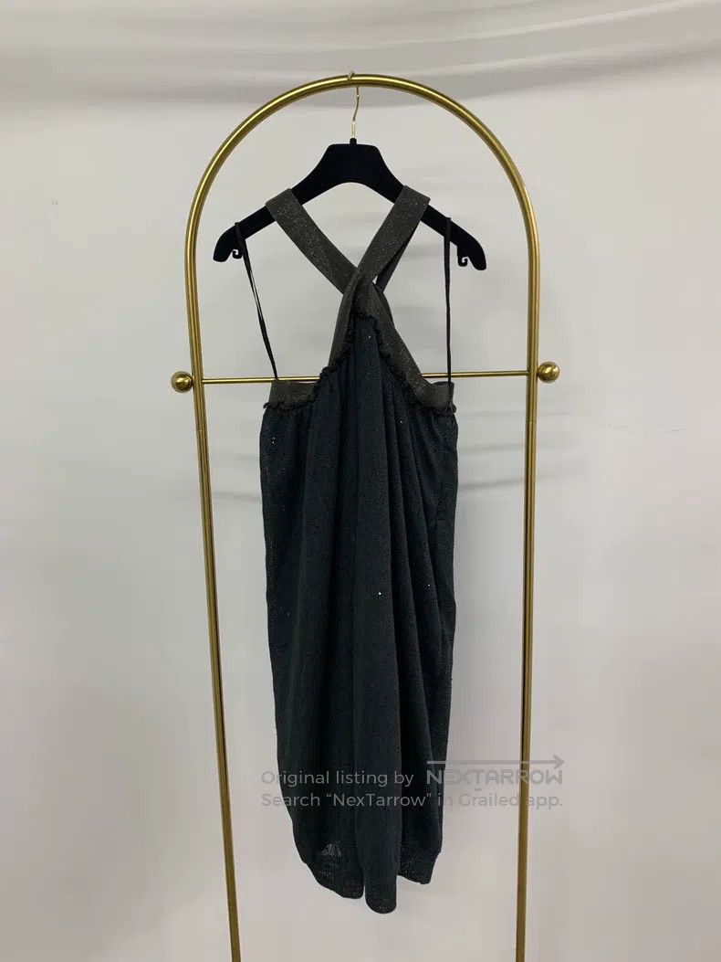 Brunello Cucinelli Brunello Cucinelli Black halter neck slip dress Size M / US 6-8 / IT 42-44 - 3 Thumbnail