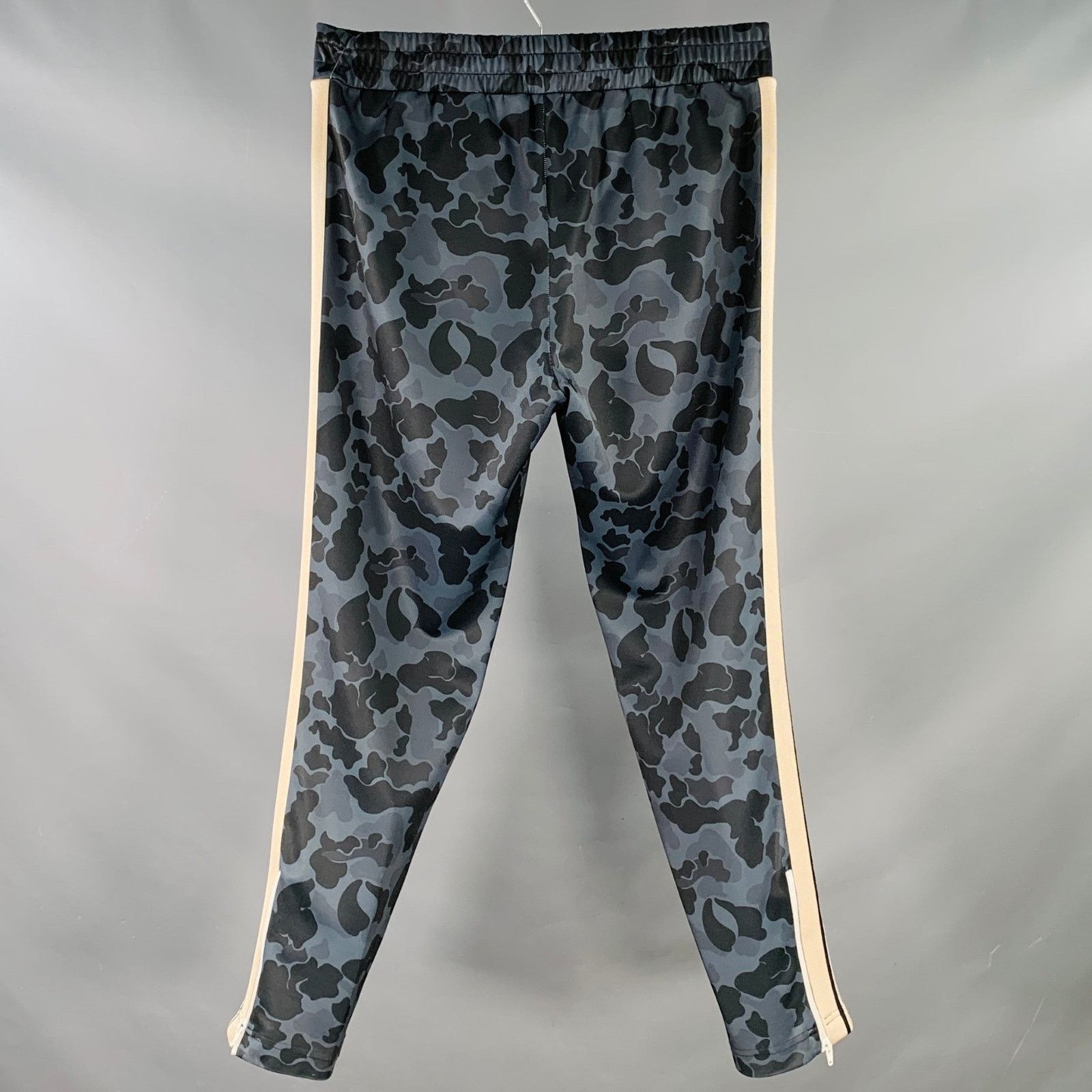 Palm Angels Navy Black Camouflage Polyester Drawstring Casual Pants Size US 36 / EU 52 - 3 Thumbnail