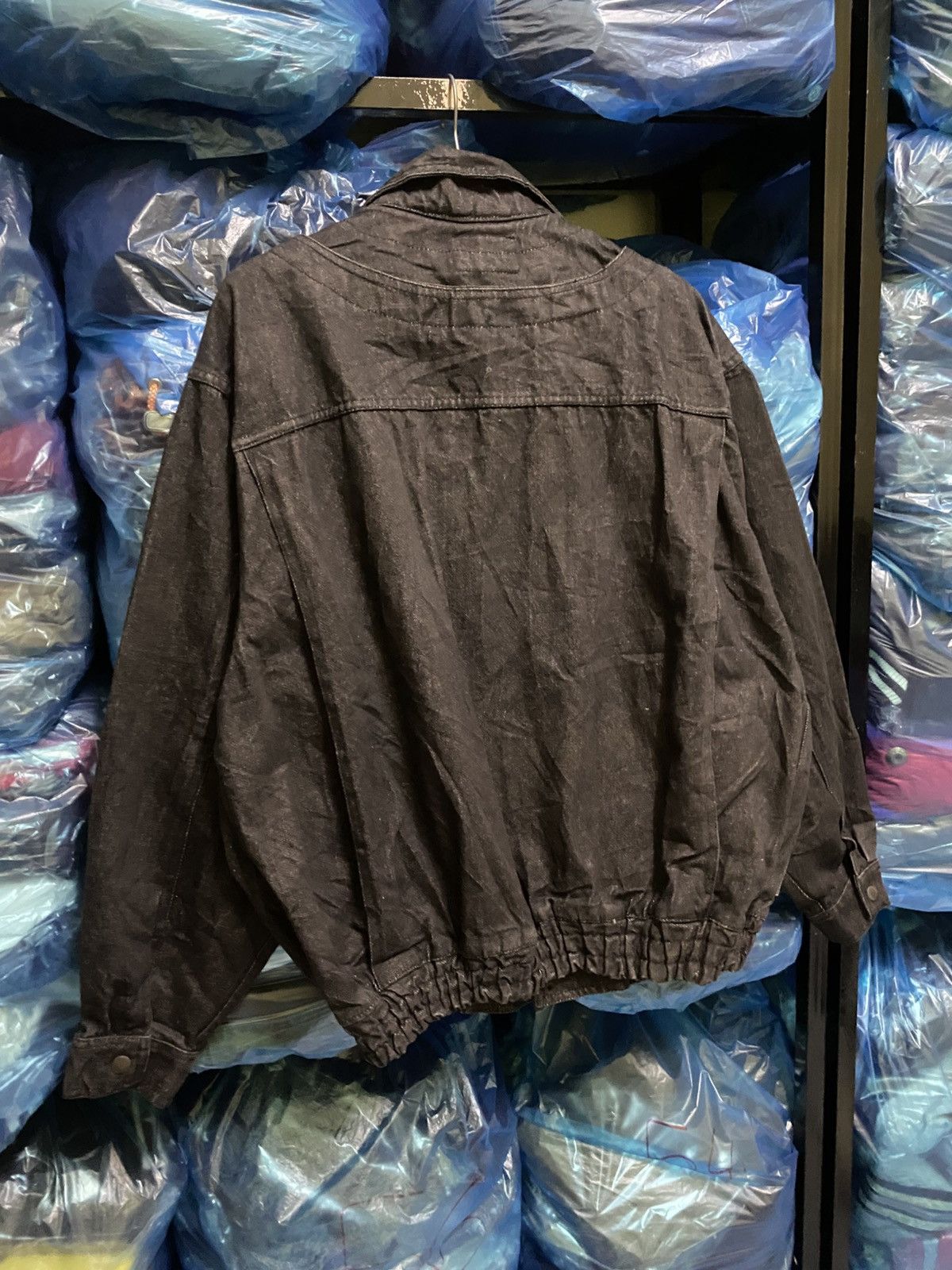 GQ VINTAGE 90s GQ FORD DARK GREY DENIM BOMBER JACKET Size US L / EU 52-54 / 3 - 13 Thumbnail