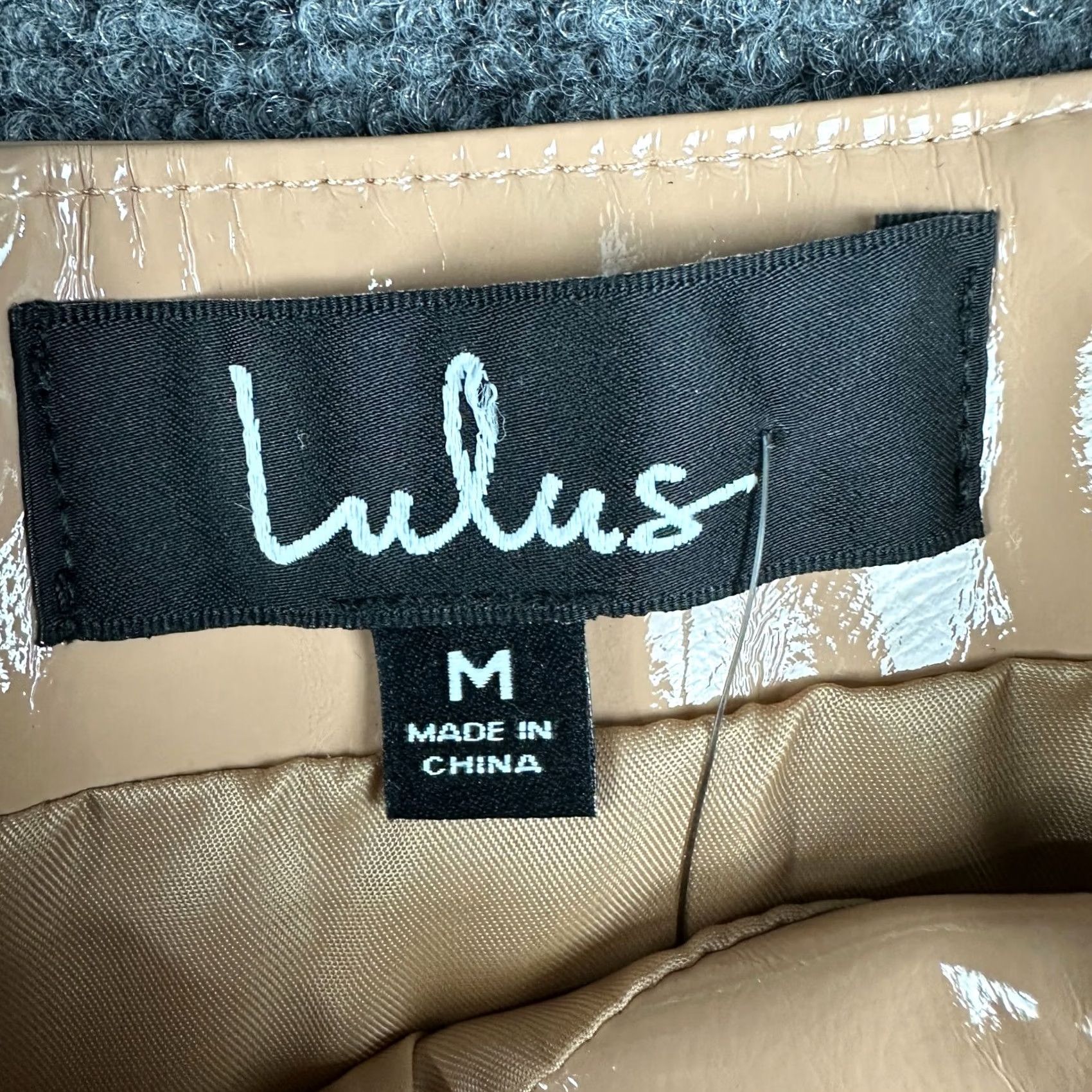 Lulus Lulus Skirt Womens Medium Tan PU Pencil Button Front Lined NEW Size 32" / US 10 / IT 46 - 3 Thumbnail