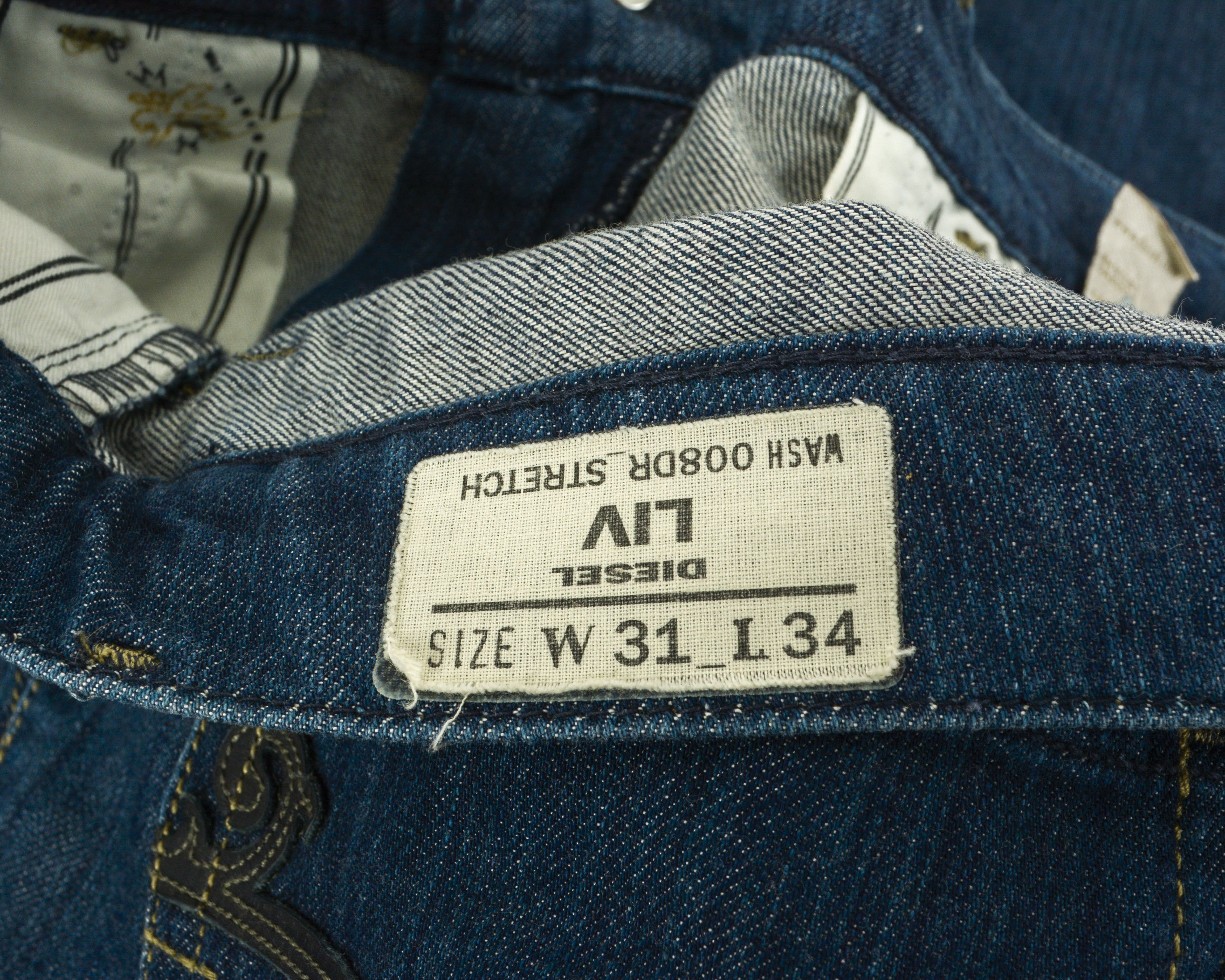 Diesel LIV Stretch Women W31 L34 Straight Jeans Low Rise Trousers Size 31" - 4 Thumbnail