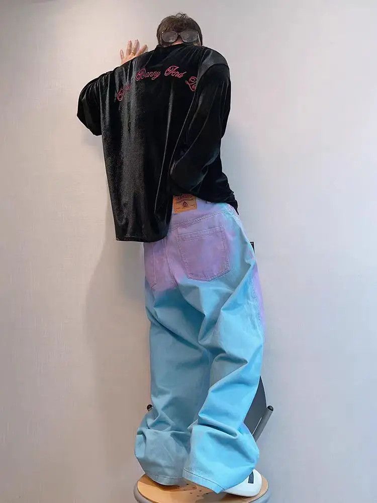 Japanese Brand × Jean Dopamine Harajuku Rainbow Clash Casual Pants Size US 32 / EU 48 - 4 Thumbnail