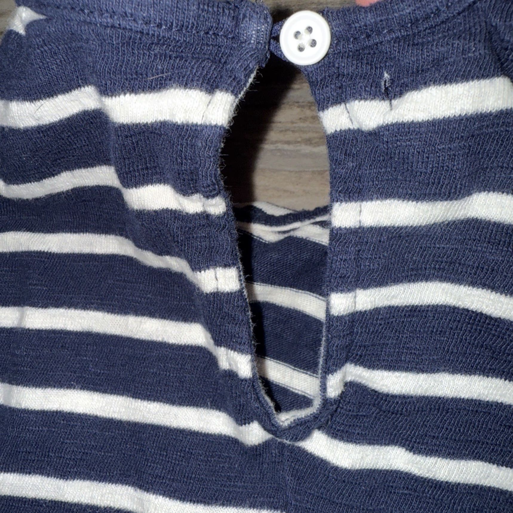 Vintage MAURICES Dress Sundress Striped Blue White M Medium Sleeveless Round Neck Midi Key Hole Back Accent Tie Front Women’s Size M / US 6-8 / IT 42-44 - 5 Thumbnail