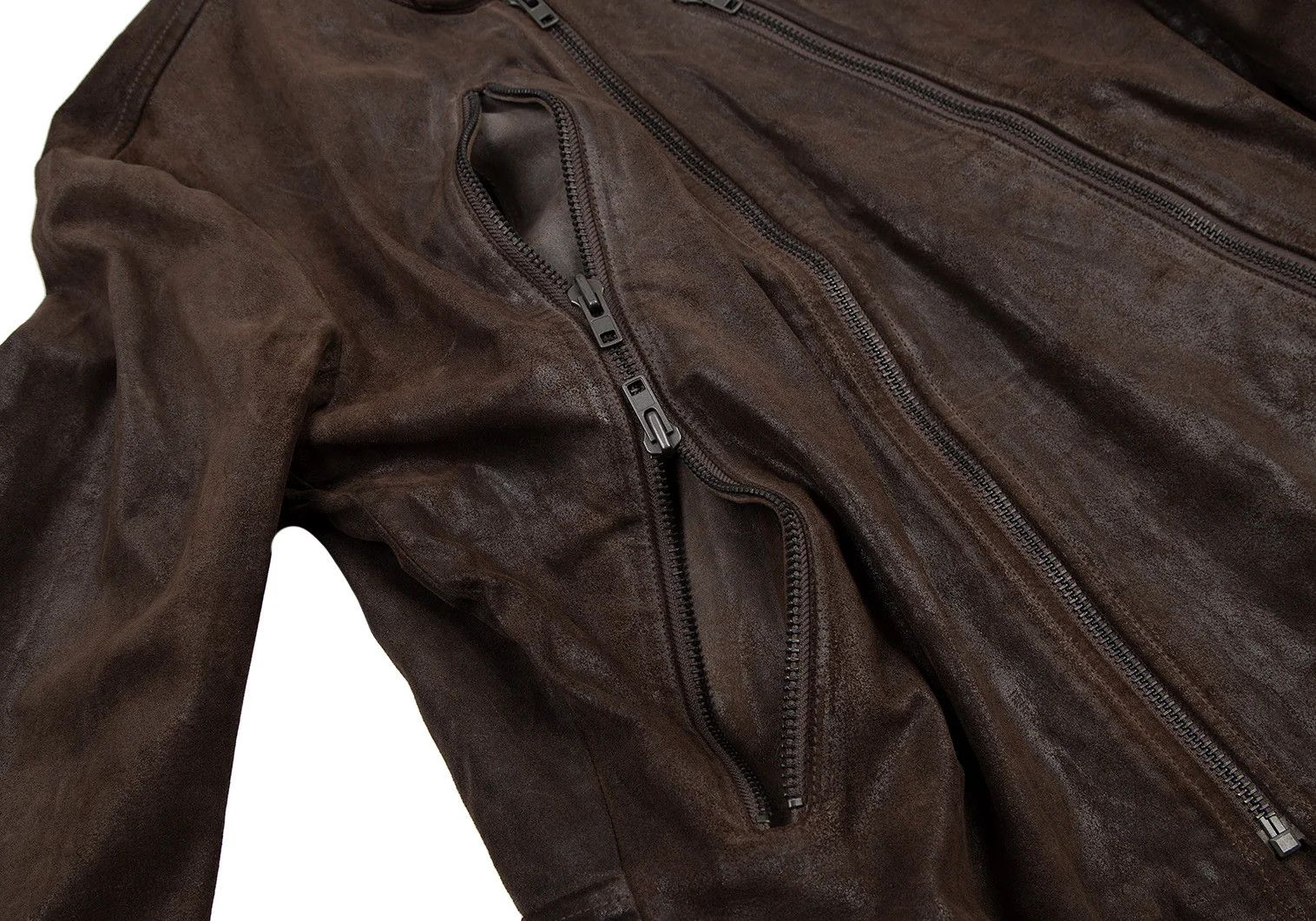 Maison Margiela Brown Waxed Suede Leather Riders Jacket Size 52 Size US L / EU 52-54 / 3 - 9 Thumbnail