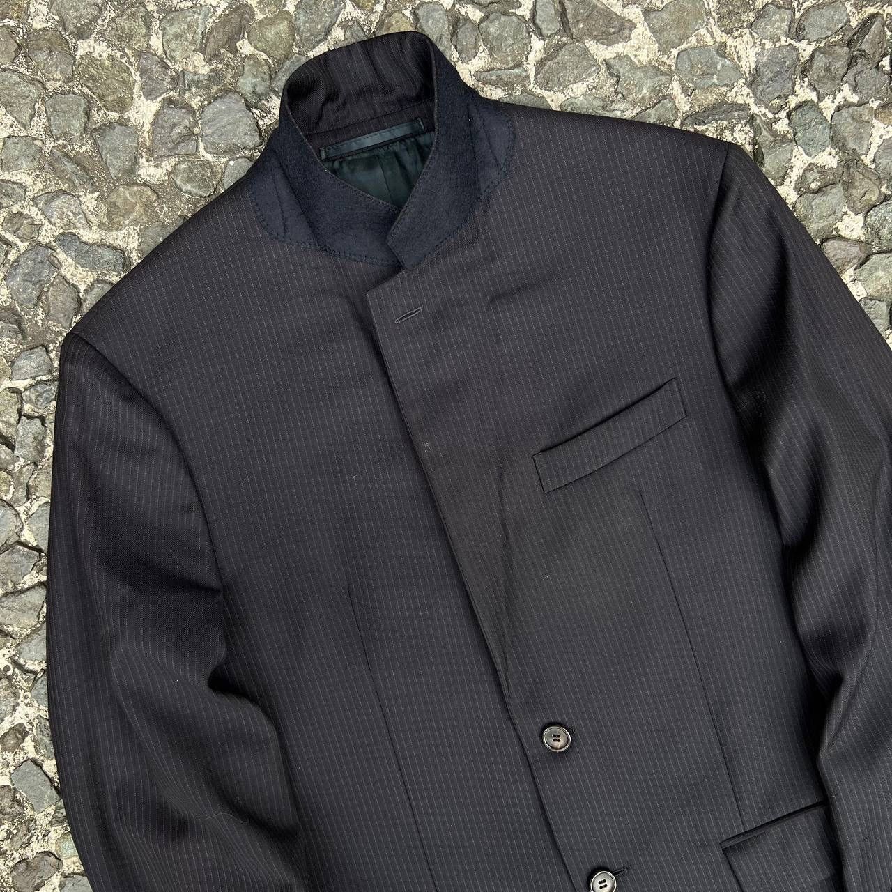 Prada Early 2000s Sleeve Tag Pinstripe Wool Menswear Set