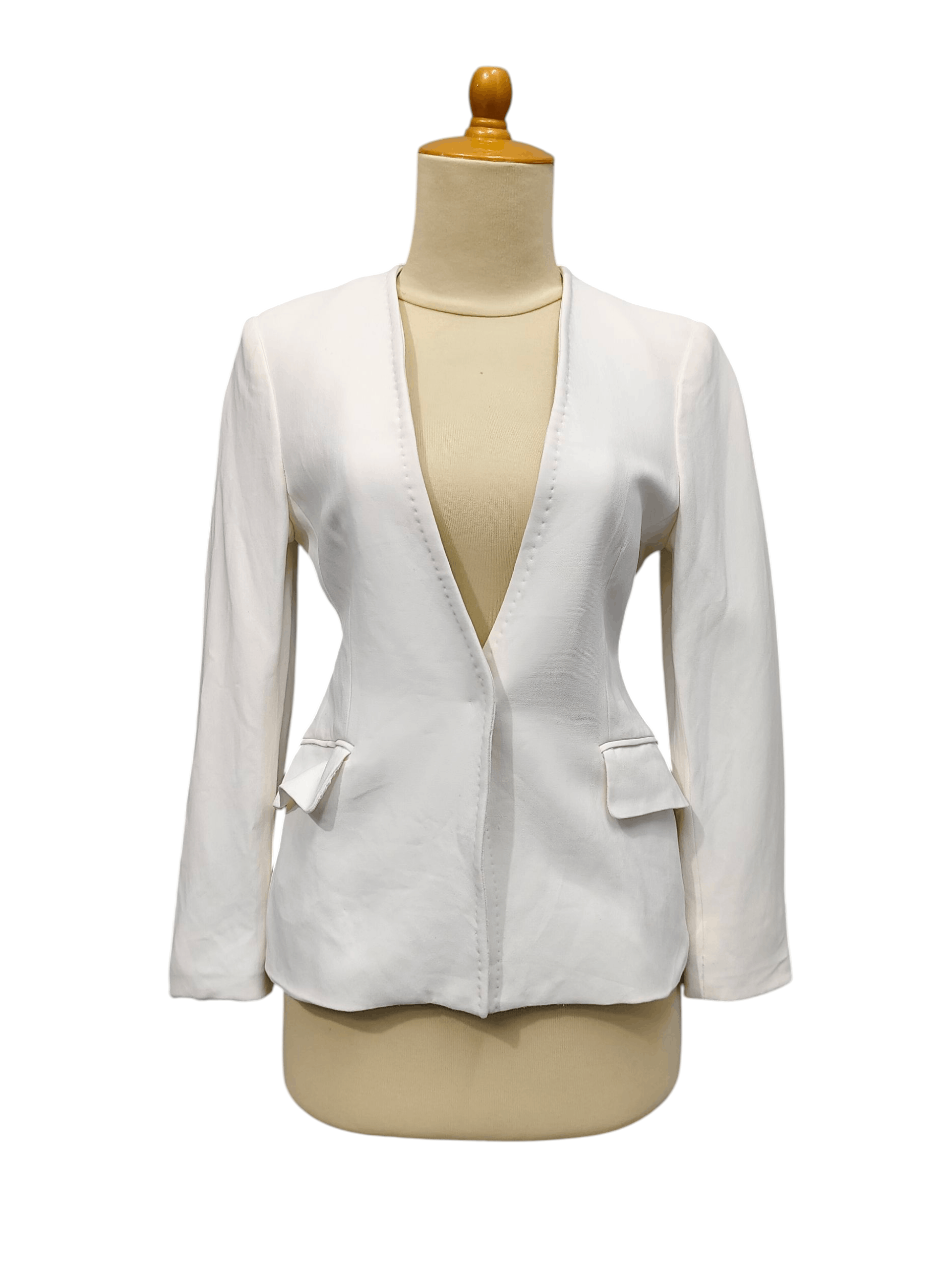 Moschino 00s Moschino Cheapandchic- Deep V Minimal Tailored Blazer Size S / US 4 / IT 40 - 1 Thumbnail