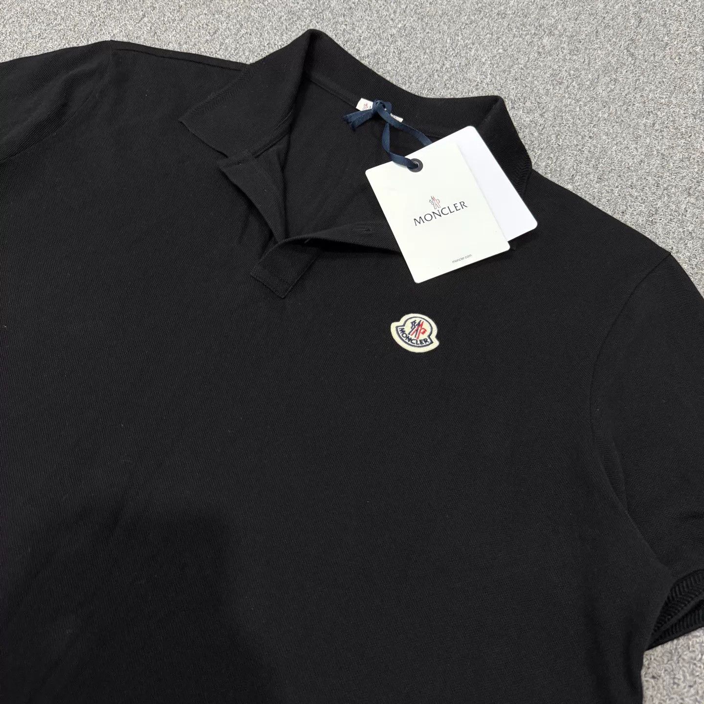 Moncler Moncler black logo short sleeve Polo shirt 3XL new Size 3XL / US 20-22 - 3 Thumbnail