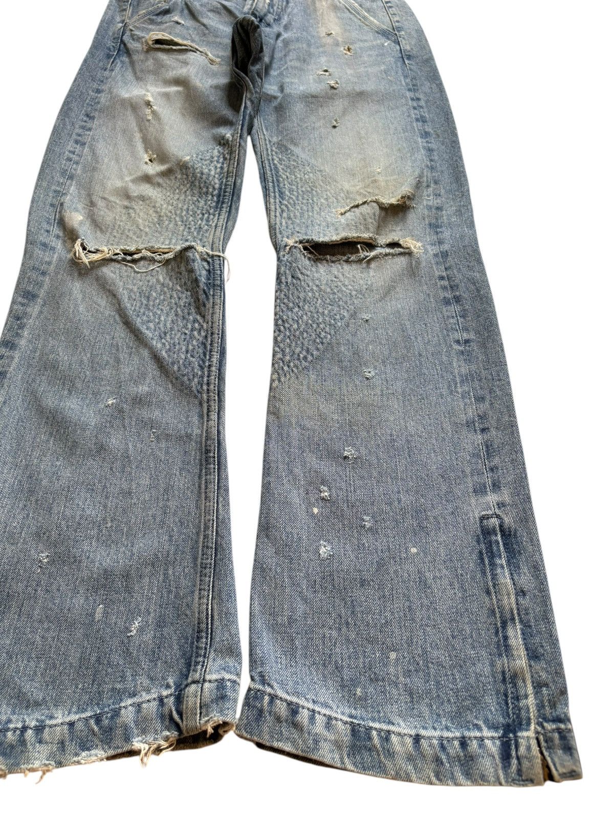 Japanese Brand Vintage Japanese Brand Selvedge Mud Wash Distressed Jeans Size US 30 / EU 46 - 7 Thumbnail