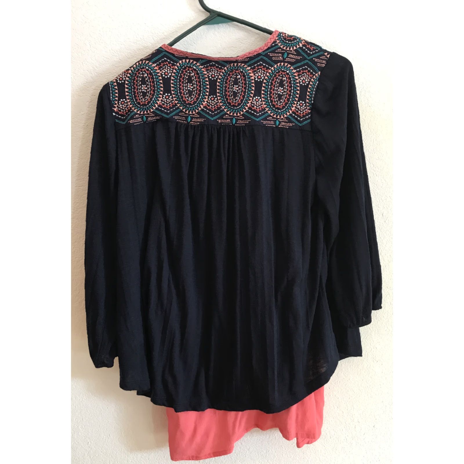 Vintage Maurices Tank Top/Jacket Set L Blue Embroidered Lightweight 3/4 Sleeve Womens Size L / US 10 / IT 46 - 2 Thumbnail