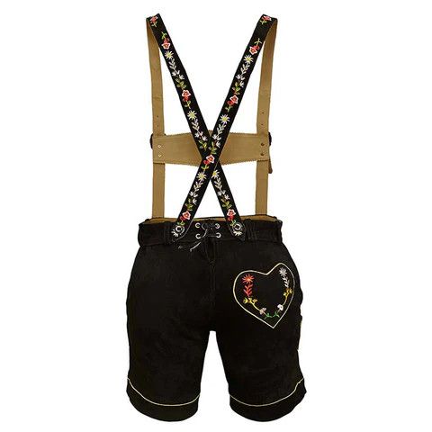 Other Traditional Women Black Lederhosen For Oktoberfest NEW item Size M / US 6-8 / IT 42-44 - 4 Thumbnail