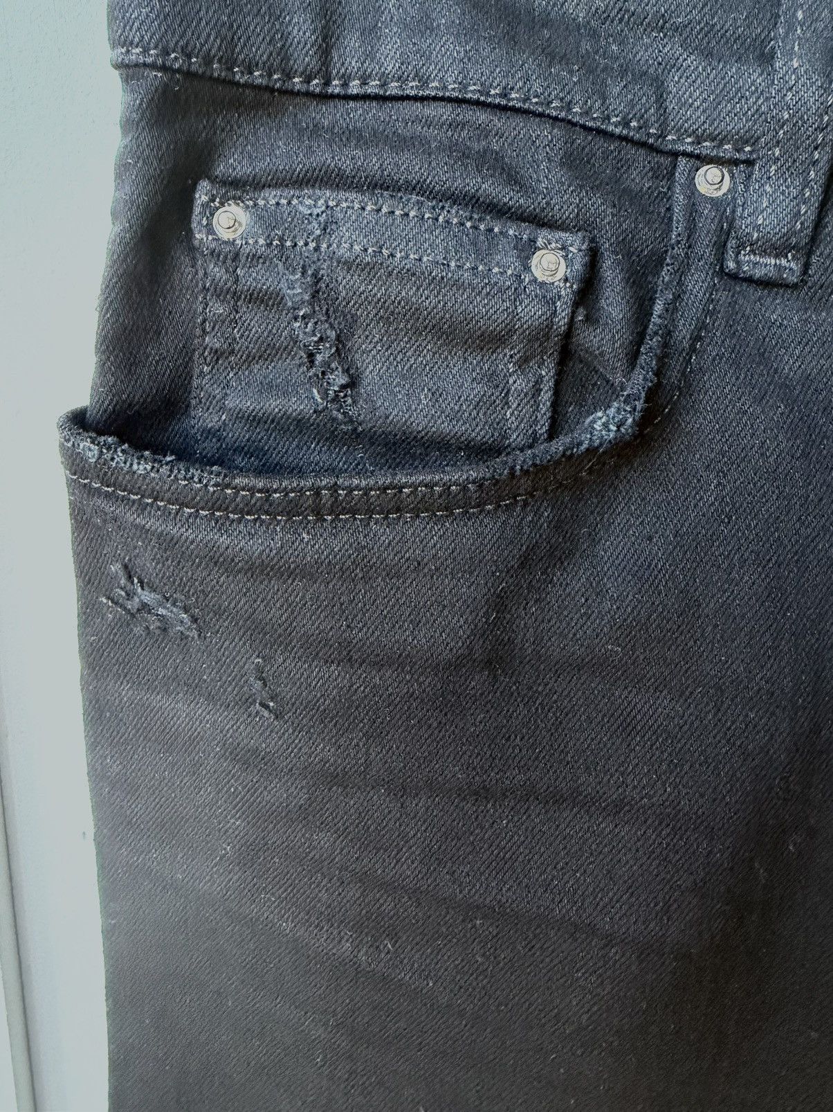 Amiri Unaltered LN Amiri Black Thrasher Jeans Size US 31 - 4 Thumbnail