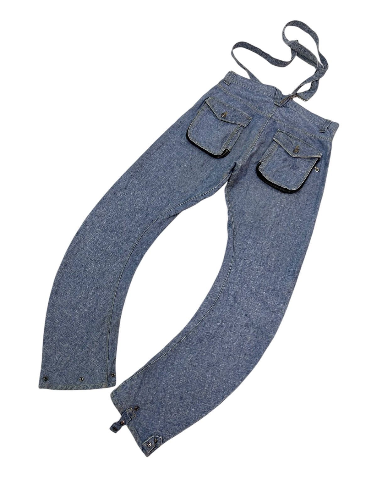 Japanese Brand × PPFM × Vintage Vintage PPFM Japanese Denim Twisted-Leg Utility Jeans Size US 34 / EU 50 - 3 Thumbnail