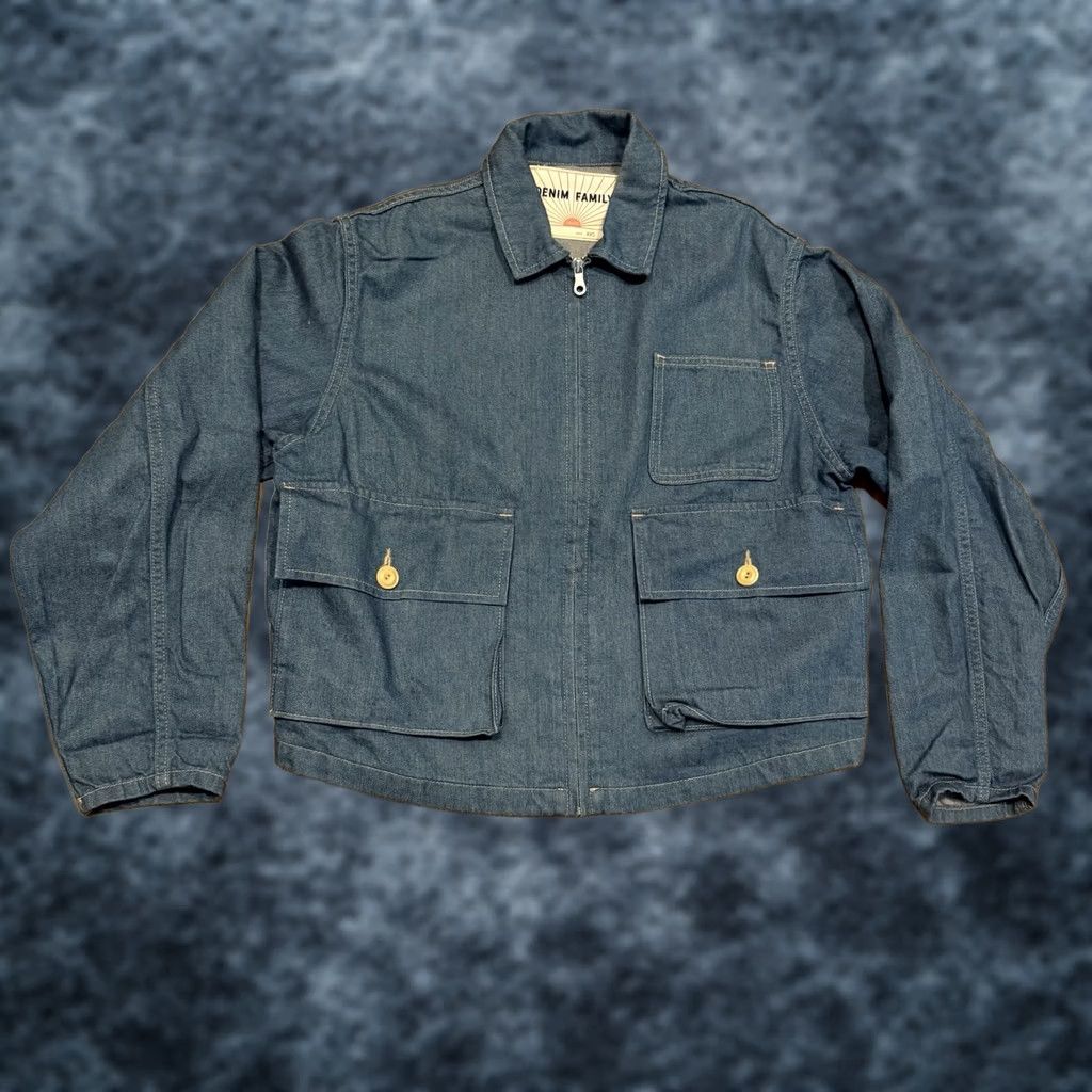 Levi's VINTAGE Levi's Made & Crafted Denim Cropped Jacket Mens 2XS Blue Denim Jacket Crop Cropped Wit Cottn USA 50s Fishing Style Size US XXS / EU 40 - 1 Thumbnail