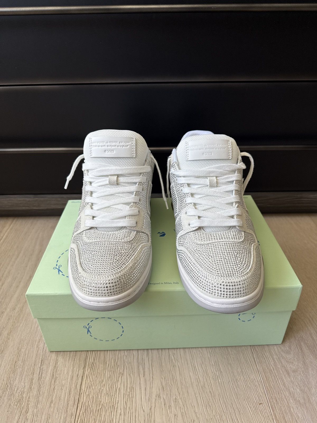 Off-White Off-White Out Of Office Crystal Embellished Sneaker Size US 11 / EU 44 - 1 Thumbnail