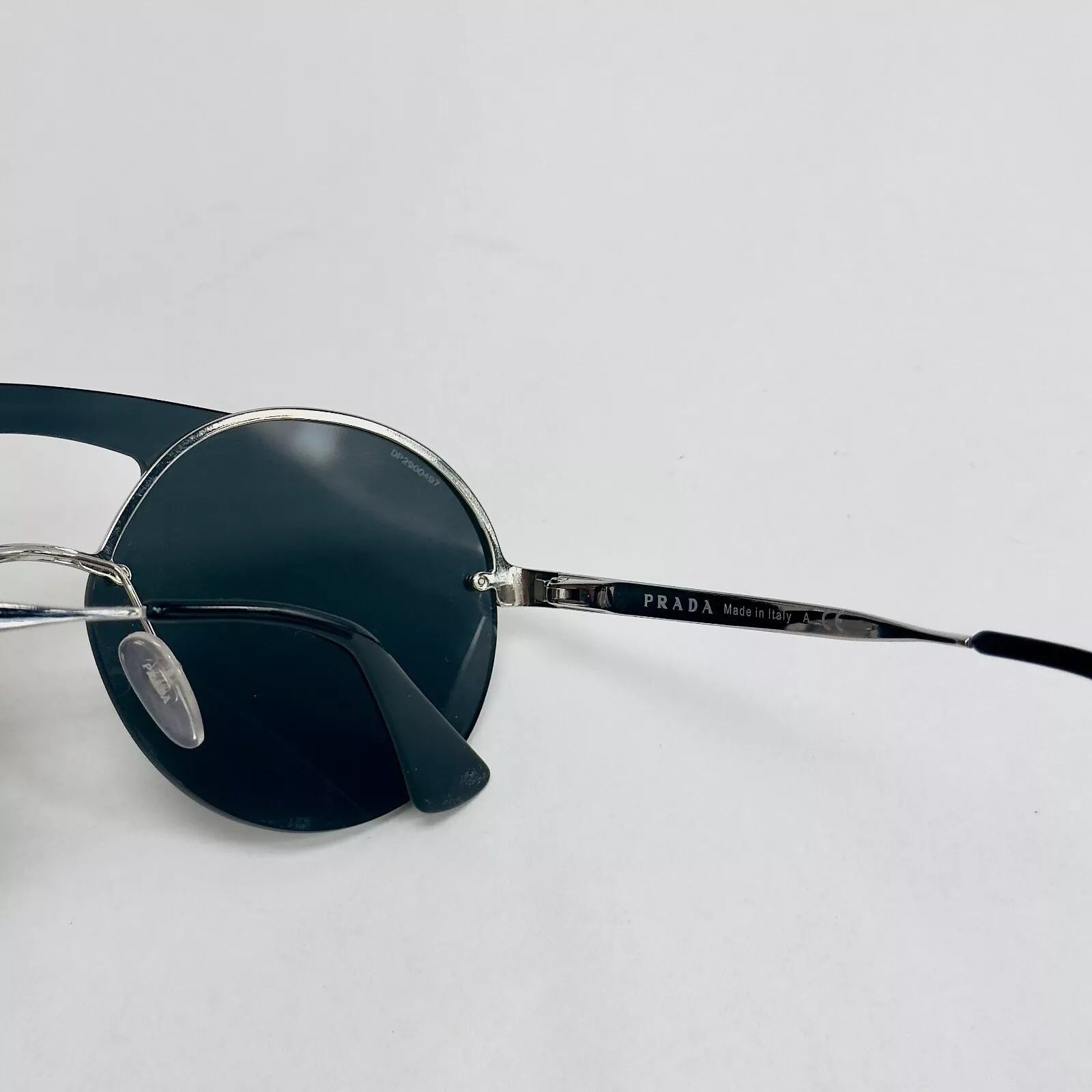 Prada PRADA 65T CINEMA Sunglasses Silver Black Rimless PR65TS Size ONE SIZE - 8 Thumbnail