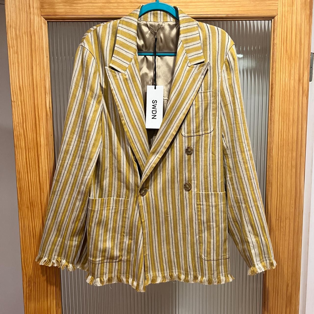 CMMN SWDN Striped Blazer Size 48R - 1 Thumbnail