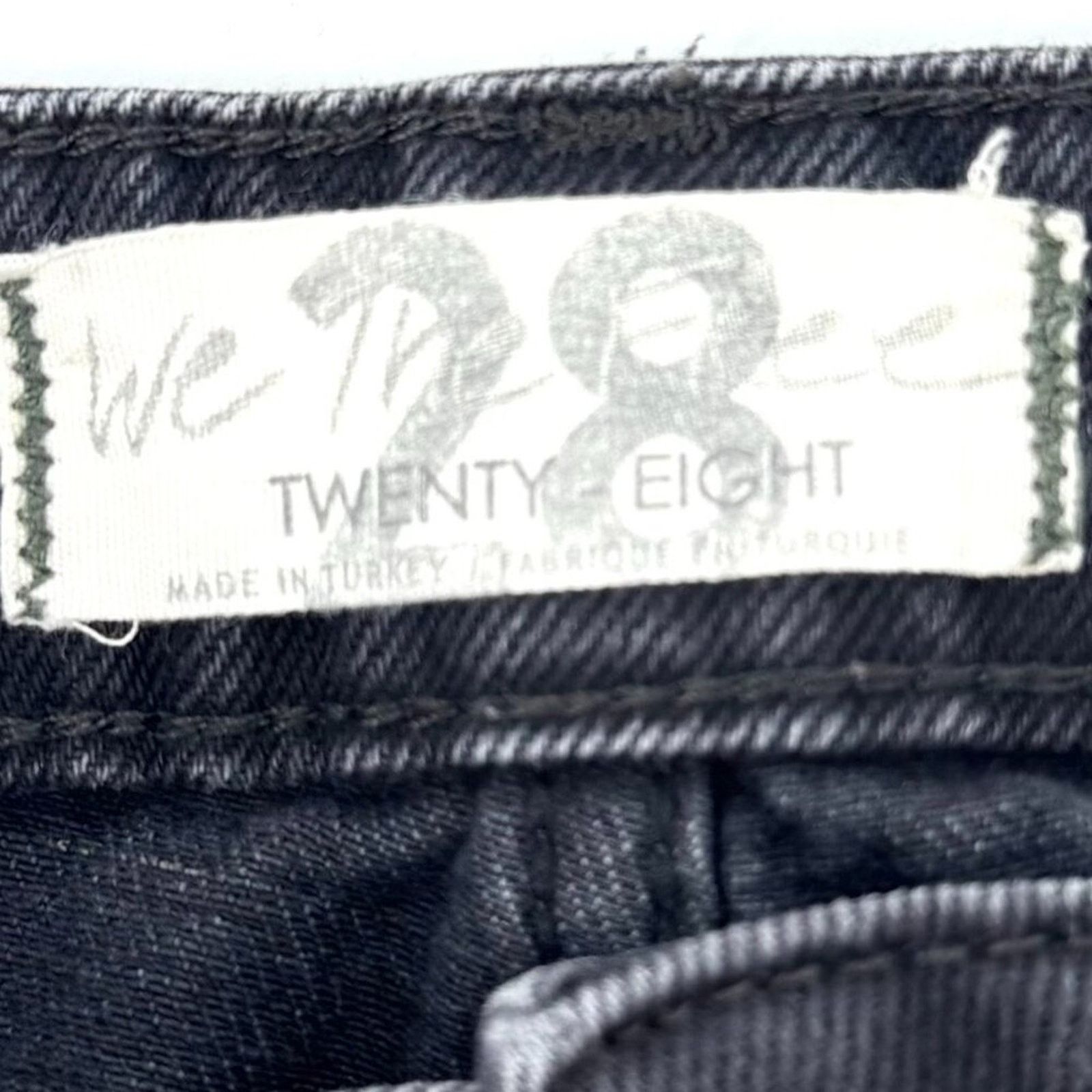 Free People We the Free High Rise Straight Leg Cotton Denim Black 28 Size 28" / US 6 / IT 42 - 8 Thumbnail