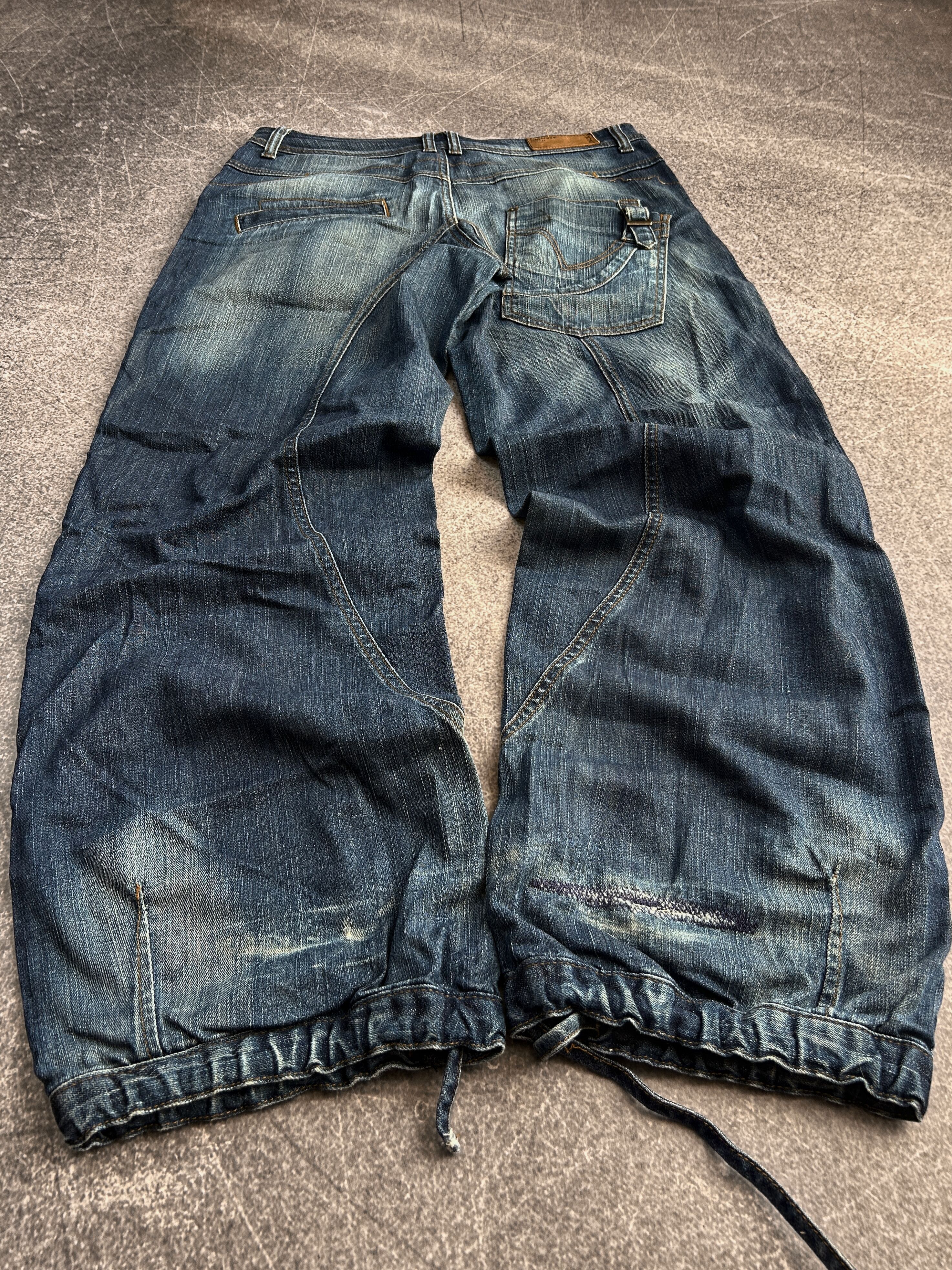Vintage Y2K Baggy Denim Jeans Wide Leg Distressed Skater Grunge Size US 32 / EU 48 - 2 Thumbnail