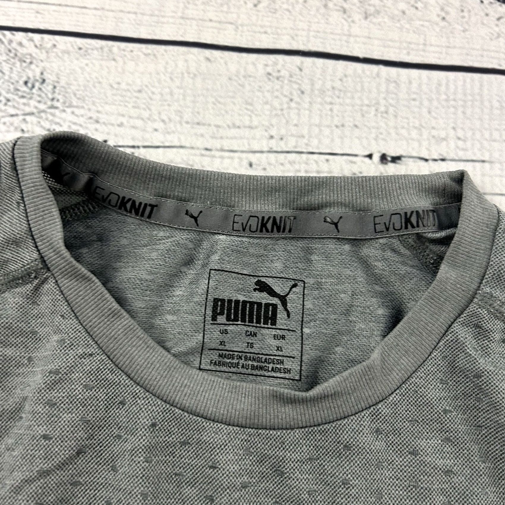 Puma Puma Evoknit Short Sleeve Athletic T Shirt Men's XL Gray Size US XL / EU 56 / 4 - 2 Thumbnail