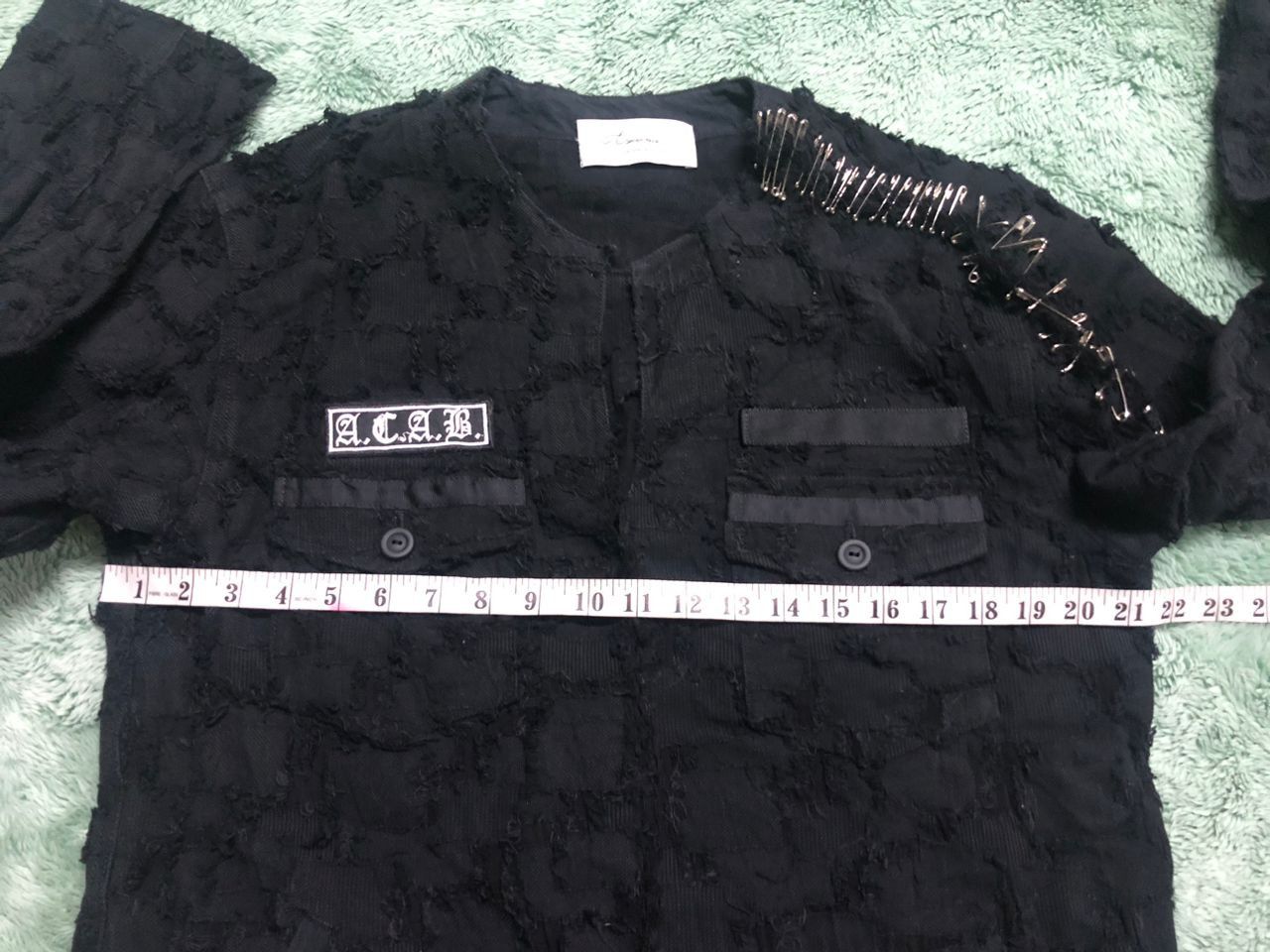 Japanese Brand AZUMA ANTI CRAFT PATCHWORK DESIGN CUSTOM PIN GOTHIC STYLE Size US M / EU 48-50 / 2 - 15 Thumbnail