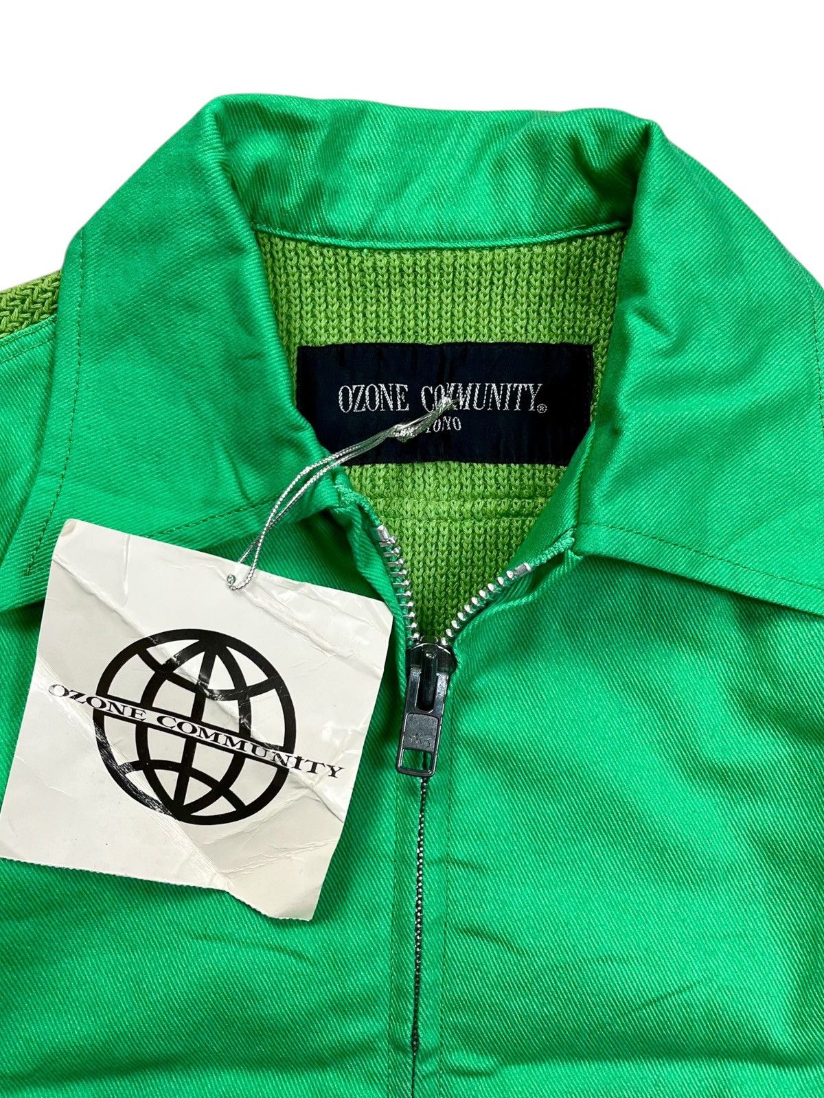 20471120 1980s Ozone Community - Cyber Green Work Jacket Size US M / EU 48-50 / 2 - 6 Thumbnail