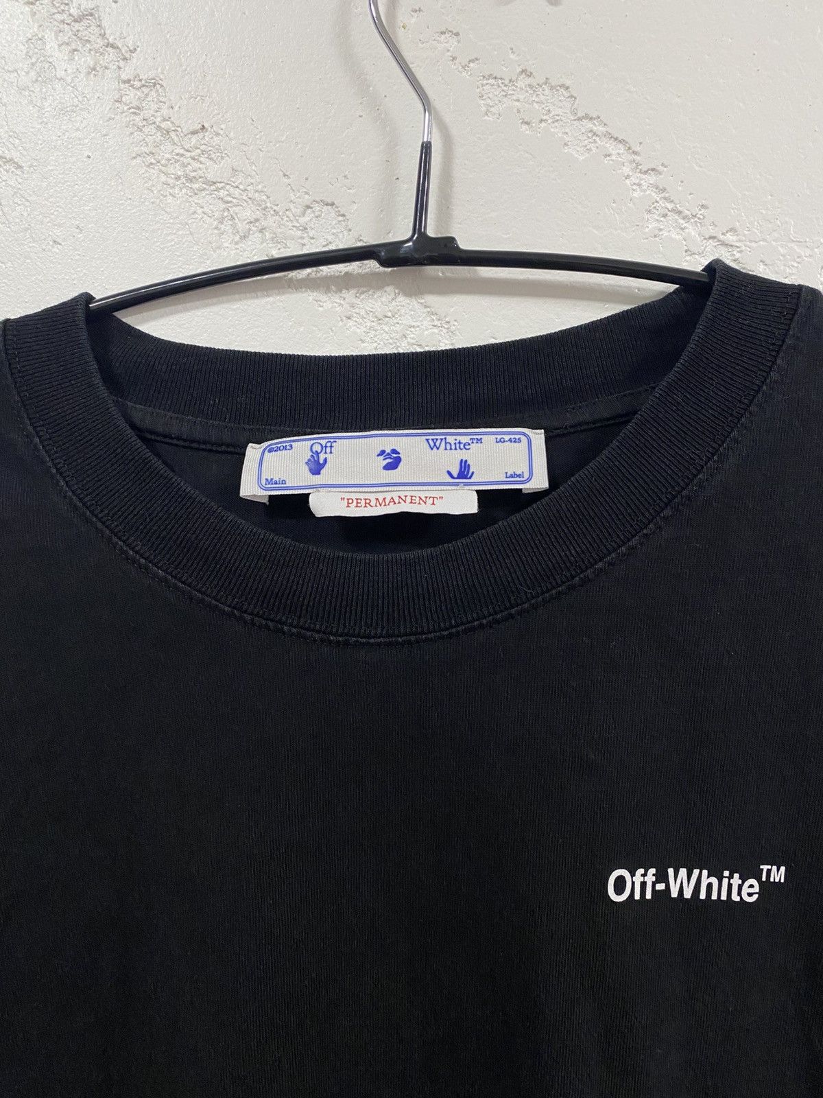 Off-White 🍀Free Shipping☘️ Off White Black T Shirt Super Oversized Size US L / EU 52-54 / 3 - 3 Thumbnail