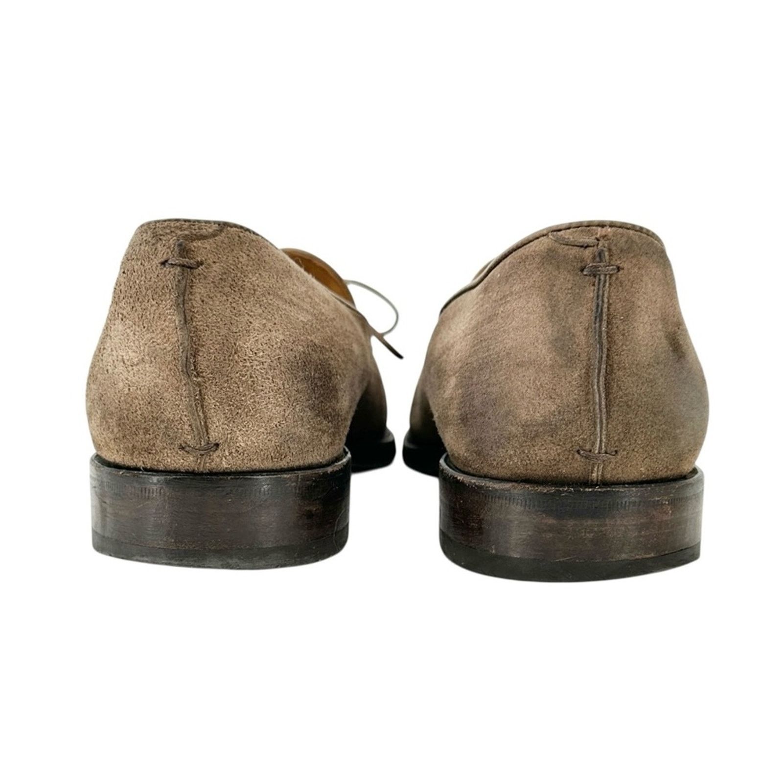 Sutor Mantellassi Gray Brown Suede Leather Driving Shoes Slip On Loafers Size US 8.5 / EU 41-42 - 6 Thumbnail