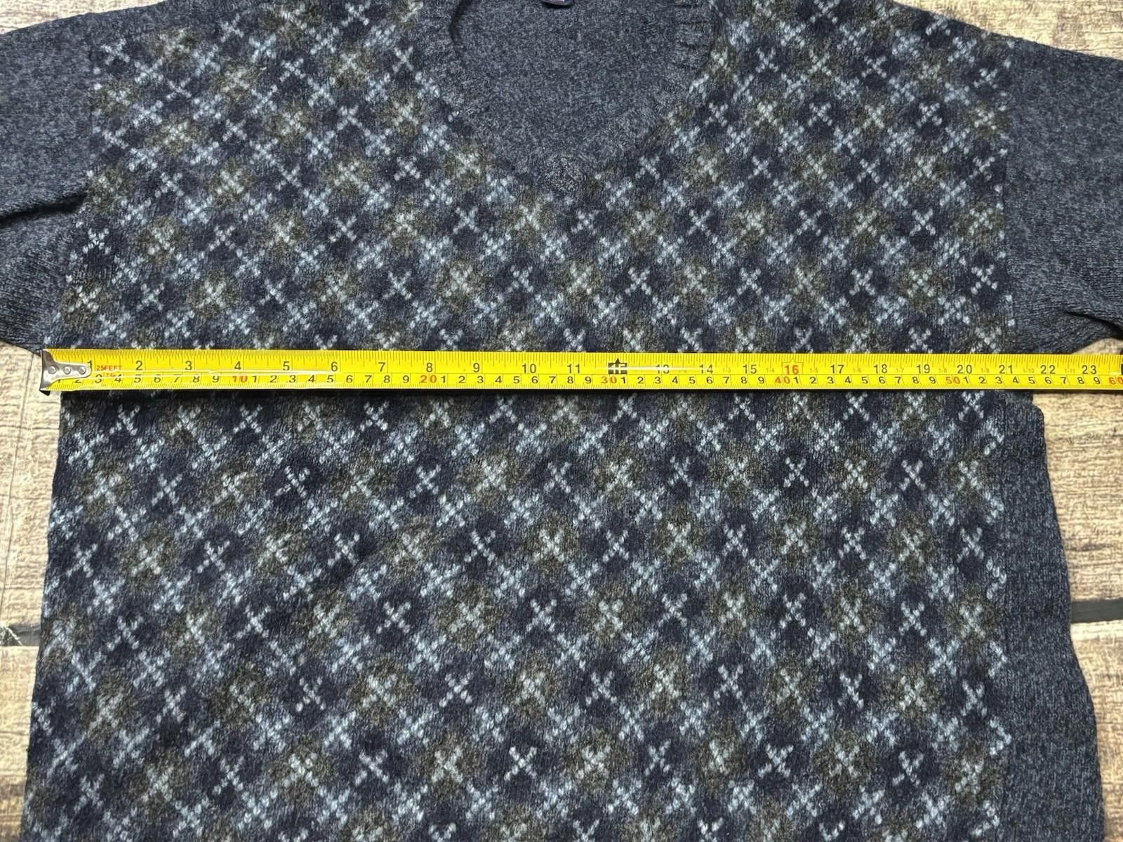 Gant VTG Gant Sweater Mens L Lambswool Hand Intarsia Geometric Size US L / EU 52-54 / 3 - 9 Thumbnail