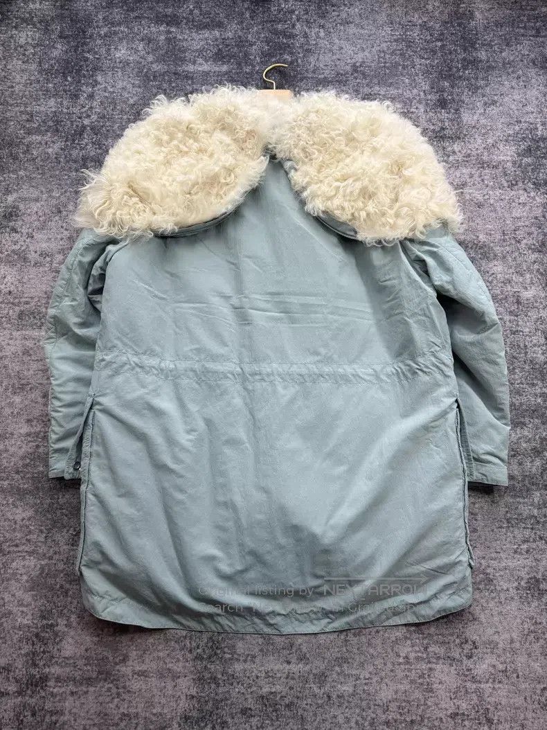 Hermes Hermes Light Blue Fur and Leather Two Piece Coat Size US M / EU 48-50 / 2 - 2 Thumbnail