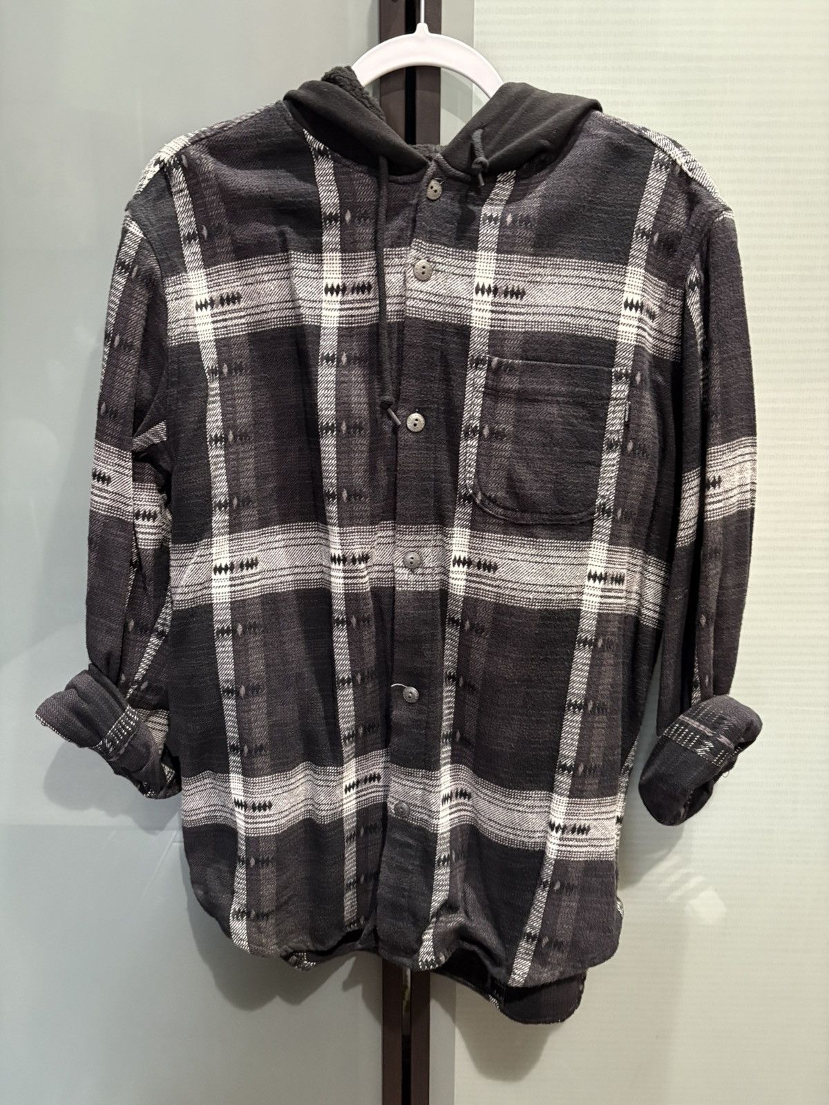 Supreme Supreme Hooded Jacquard Flannel Shirt FW18 size M Size US M / EU 48-50 / 2 - 1 Thumbnail