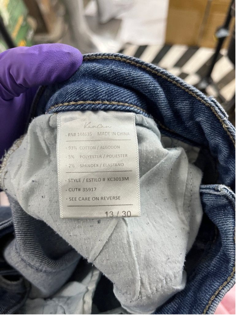 Kancan USA KanCan Cuffed Boyfriend Jeans w/ Plaid Lining Sz 31 Size 31" - 8 Thumbnail