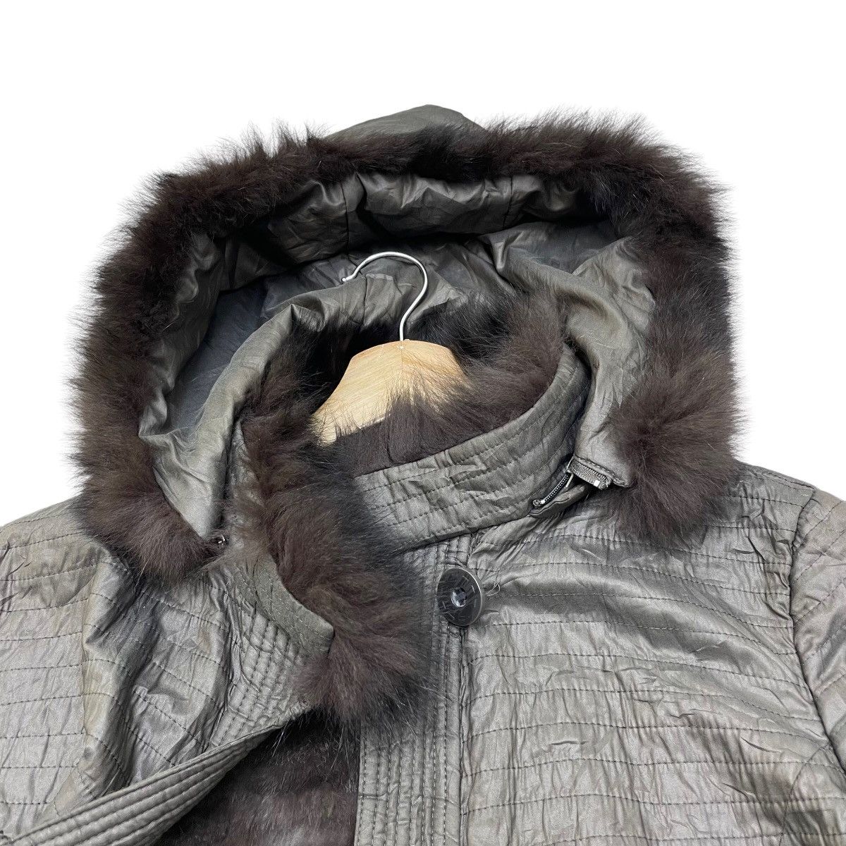 Sagafurs Japanese Brand Fox Fur Lining Quilted Jacket Size M / US 6-8 / IT 42-44 - 4 Thumbnail
