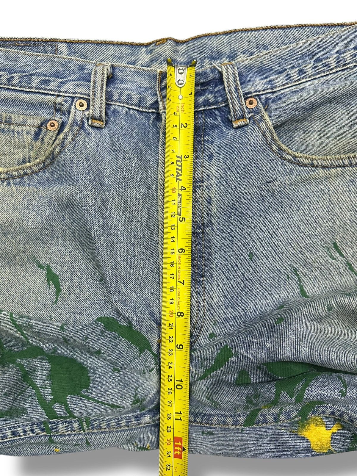 Levi's Vintage Levis Straight Jeans With Painted and Faded Wash Size US 33 - 15 Thumbnail
