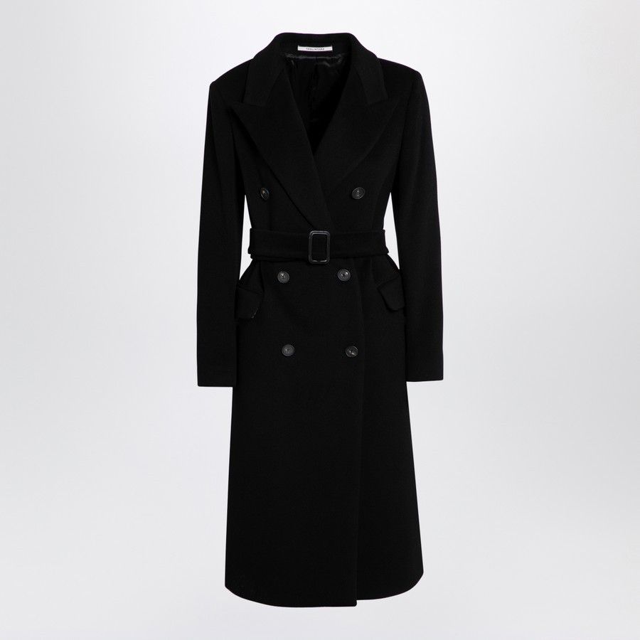 Tagliatore o1d2blof1024 Double-Breasted Cashmere Coat In Black Size M / US 6-8 / IT 42-44 - 1 Thumbnail