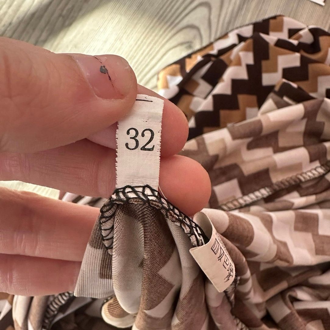 Other unbranded brown white chevron patterned dress Size M / US 6-8 / IT 42-44 - 3 Thumbnail